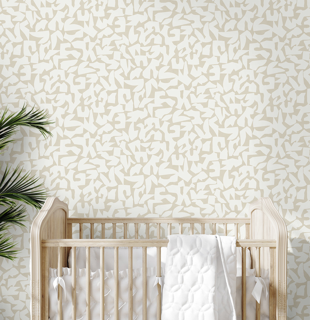 Graphic Geo Peel and Stick wallpaper in beige color - pattern number SG12805 - by NextWall in the Peel and Stick Wallpaper by Stacy Garcia Sojourn Collection 5 collection