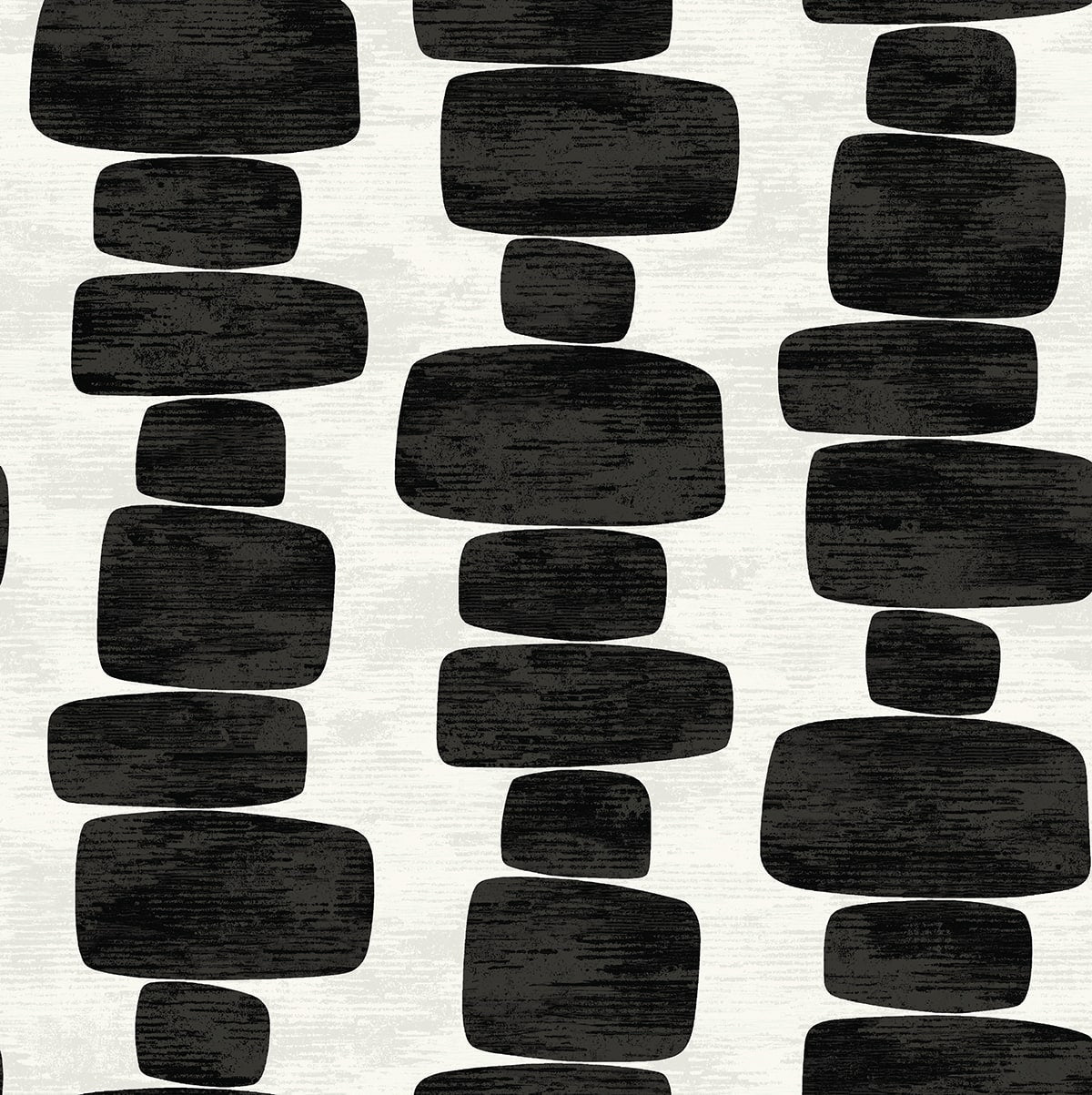 Stripe Block Peel and Stick wallpaper in charcoal color - pattern number SG12900 - by NextWall in the Peel and Stick Wallpaper by Stacy Garcia Sojourn Collection 5 collection