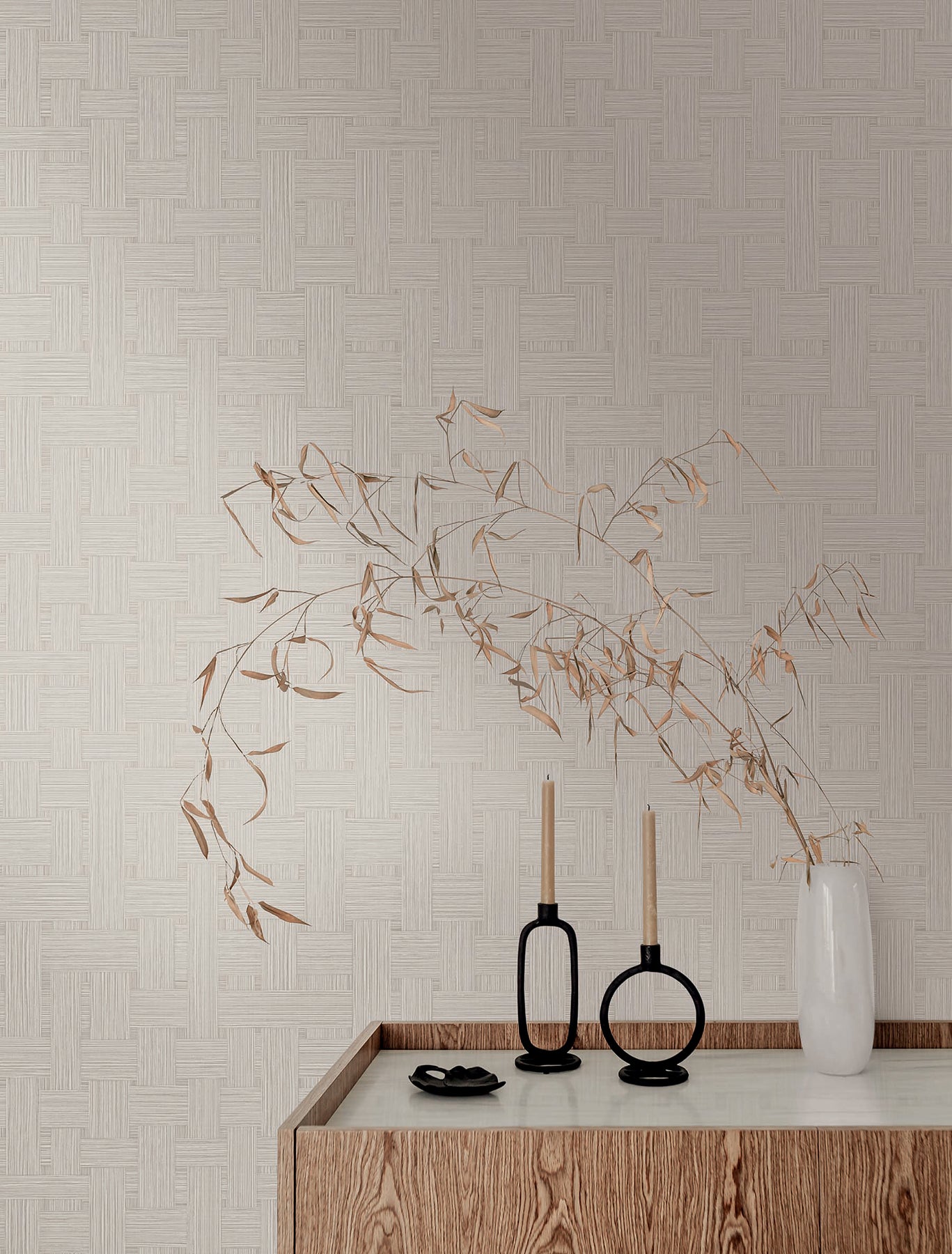 Basketry wallpaper in warm grey color - pattern number SI25724 - by York in the Signature Textures Resource Library Third Edition collection