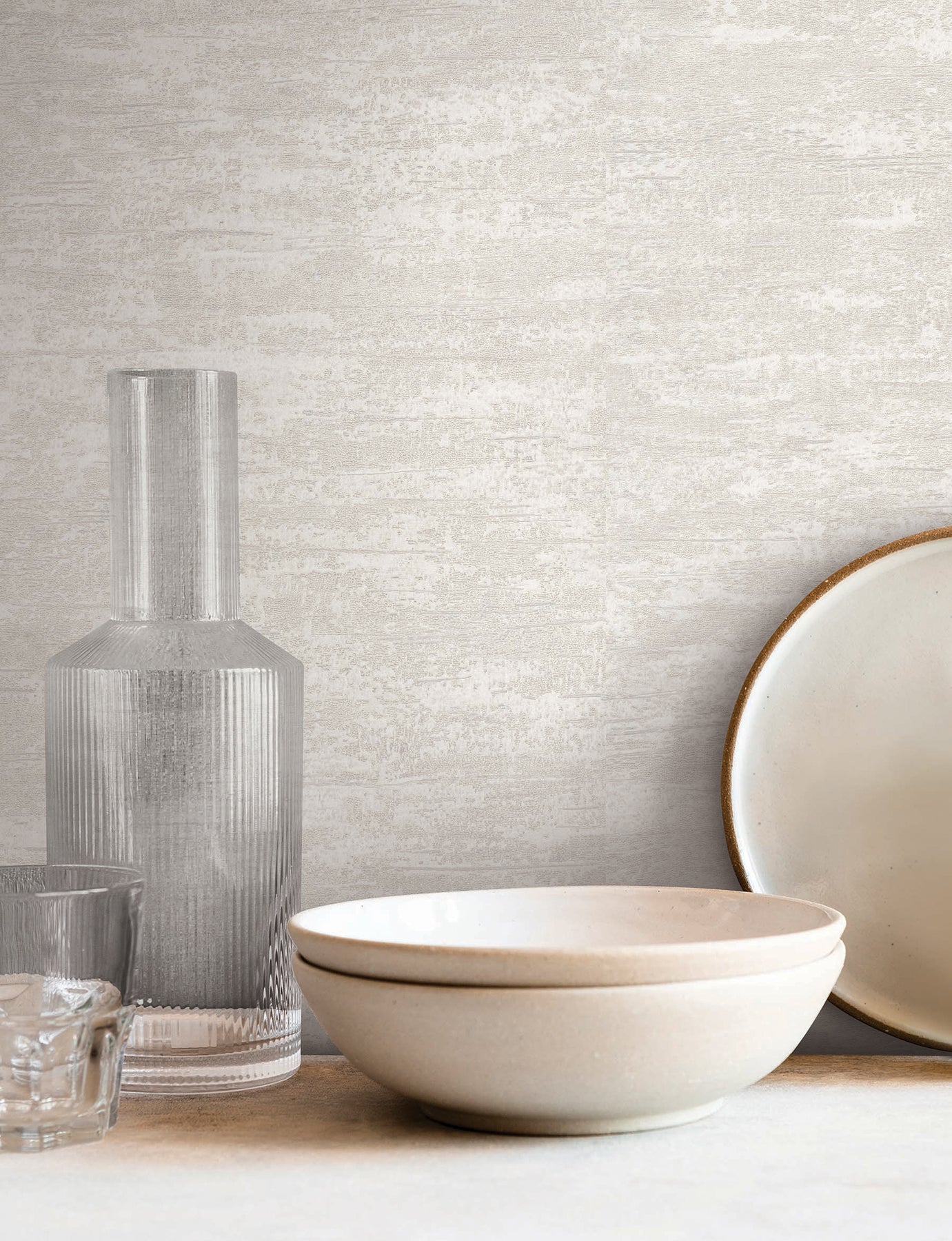 Weathered Stucco wallpaper in pearl color - pattern number SI25755 - by York in the Signature Textures Resource Library Third Edition collection