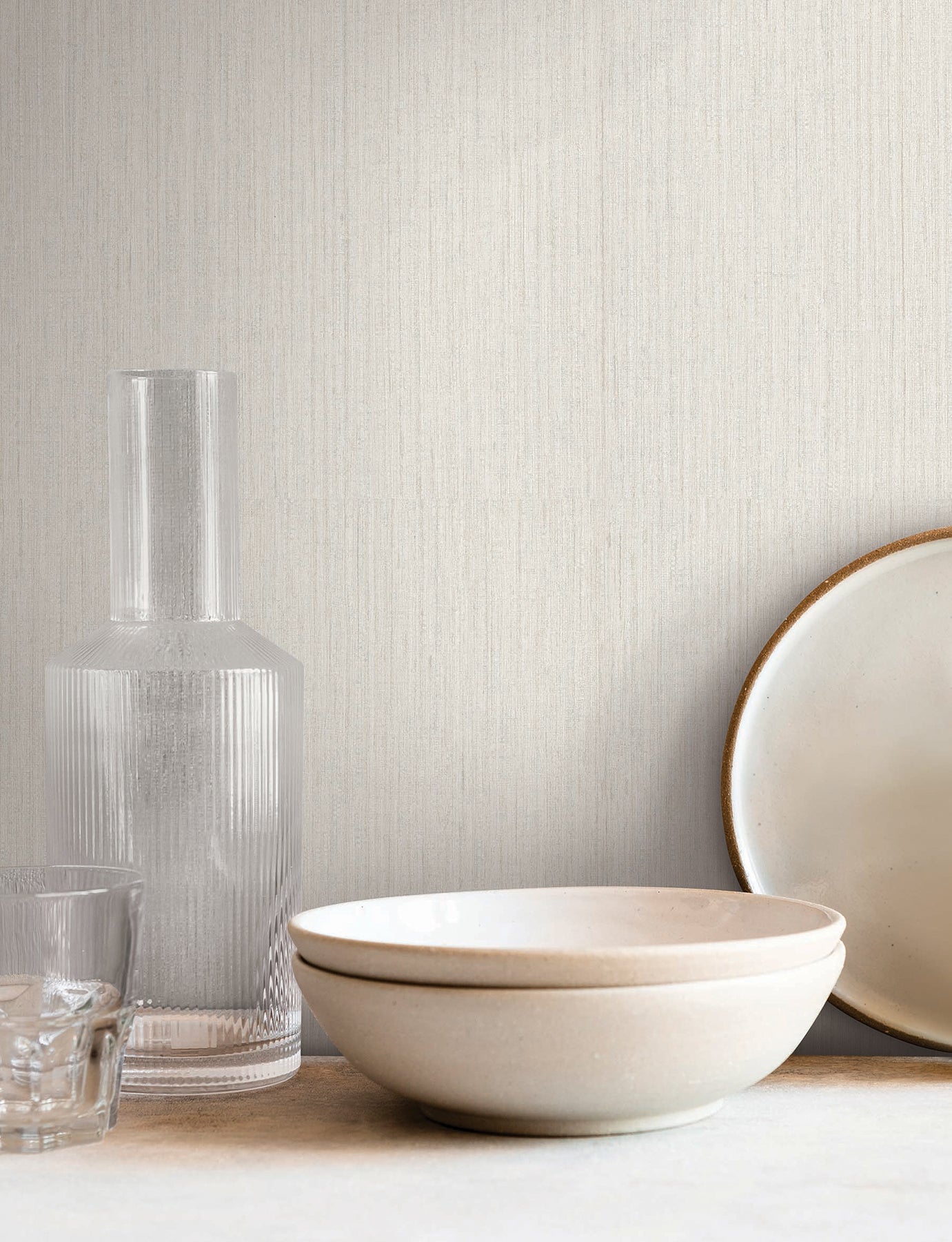 Shetland wallpaper in cream color - pattern number SI25843 - by York in the Signature Textures Resource Library Third Edition collection