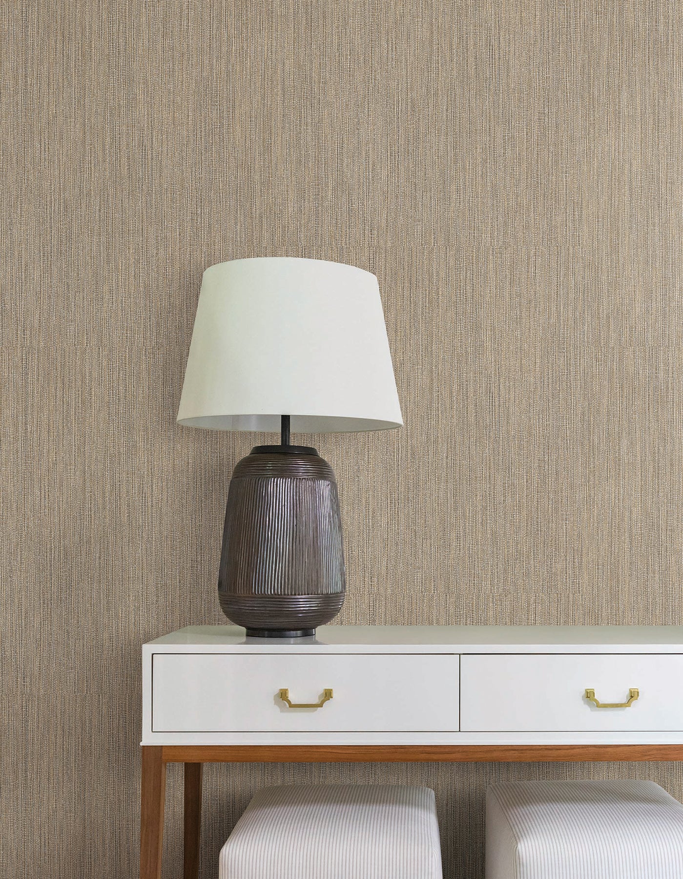 Washed Ramie wallpaper in oyster color - pattern number SI25851 - by York in the Signature Textures Resource Library Third Edition collection
