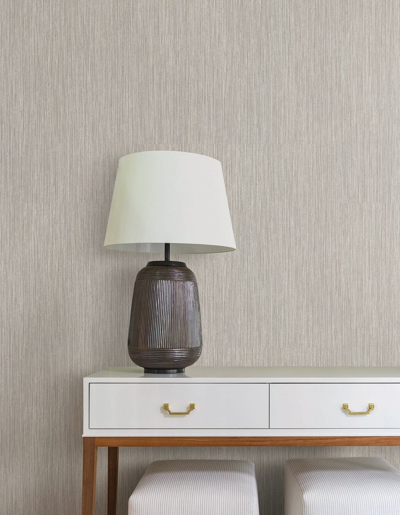 Washed Ramie wallpaper in dove grey color - pattern number SI25853 - by York in the Signature Textures Resource Library Third Edition collection