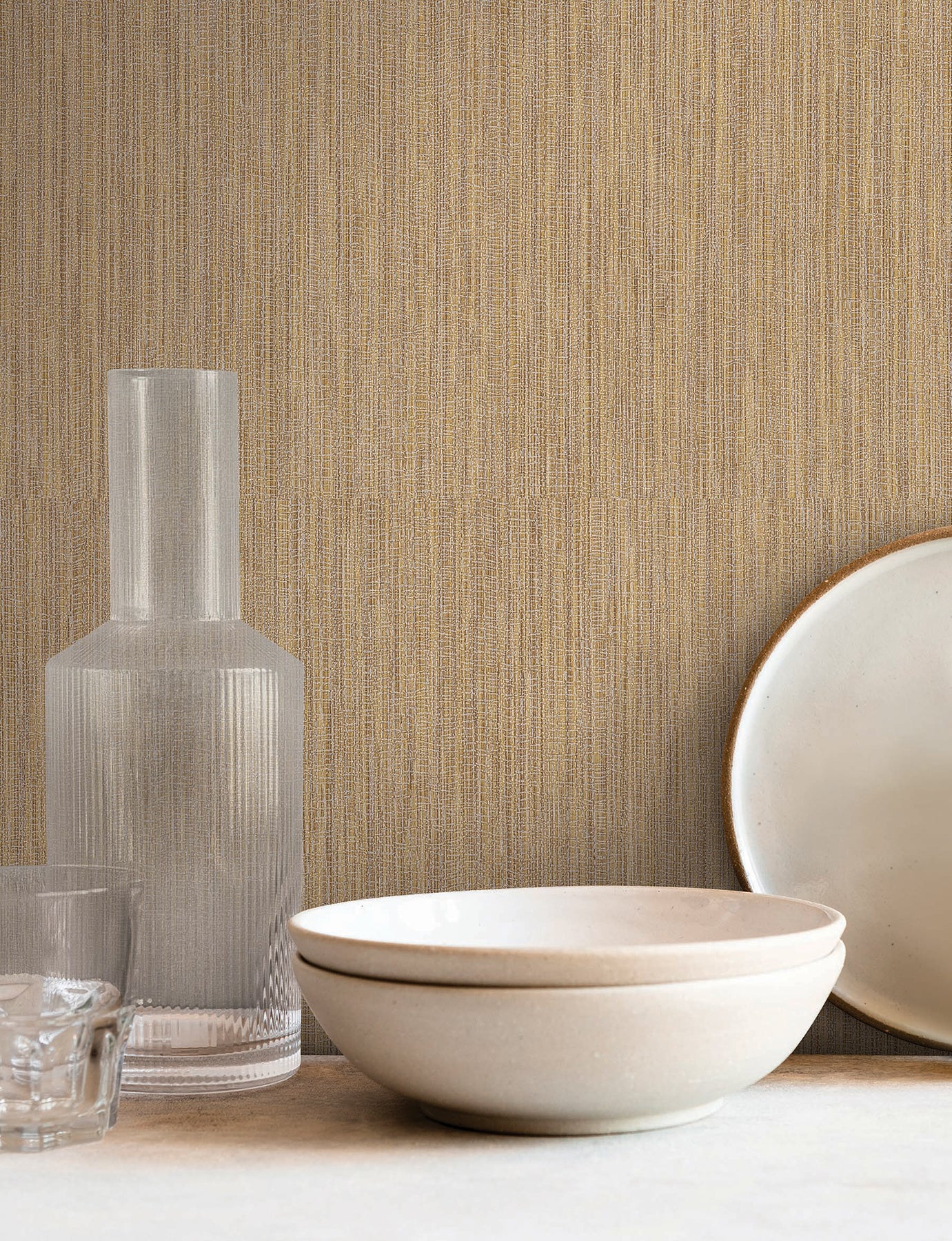 Washed Ramie wallpaper in canyon color - pattern number SI25855 - by York in the Signature Textures Resource Library Third Edition collection