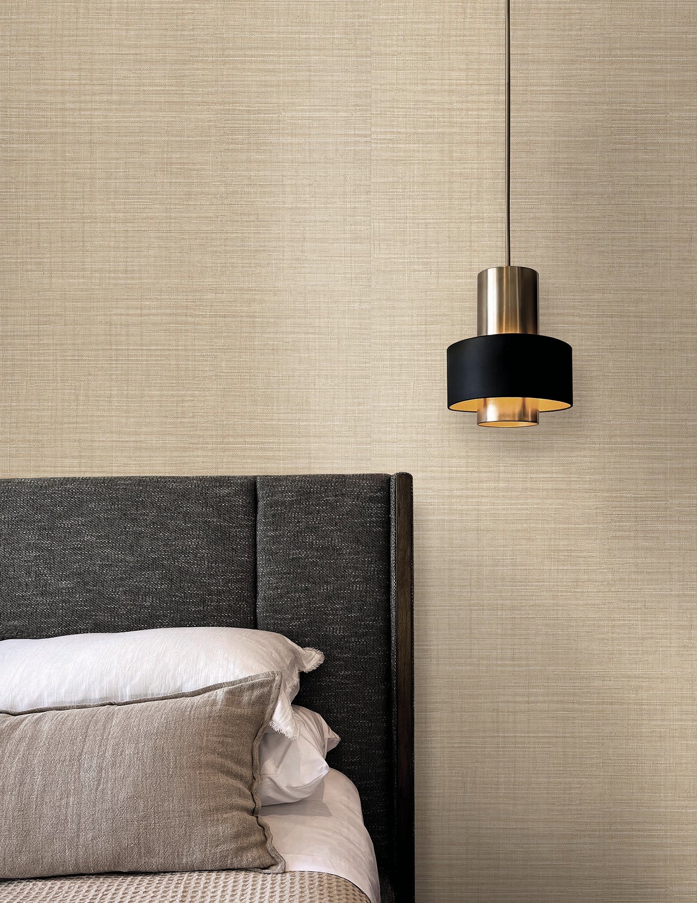 Lotus Silk wallpaper in wheat color - pattern number SI25872 - by York in the Signature Textures Resource Library Third Edition collection