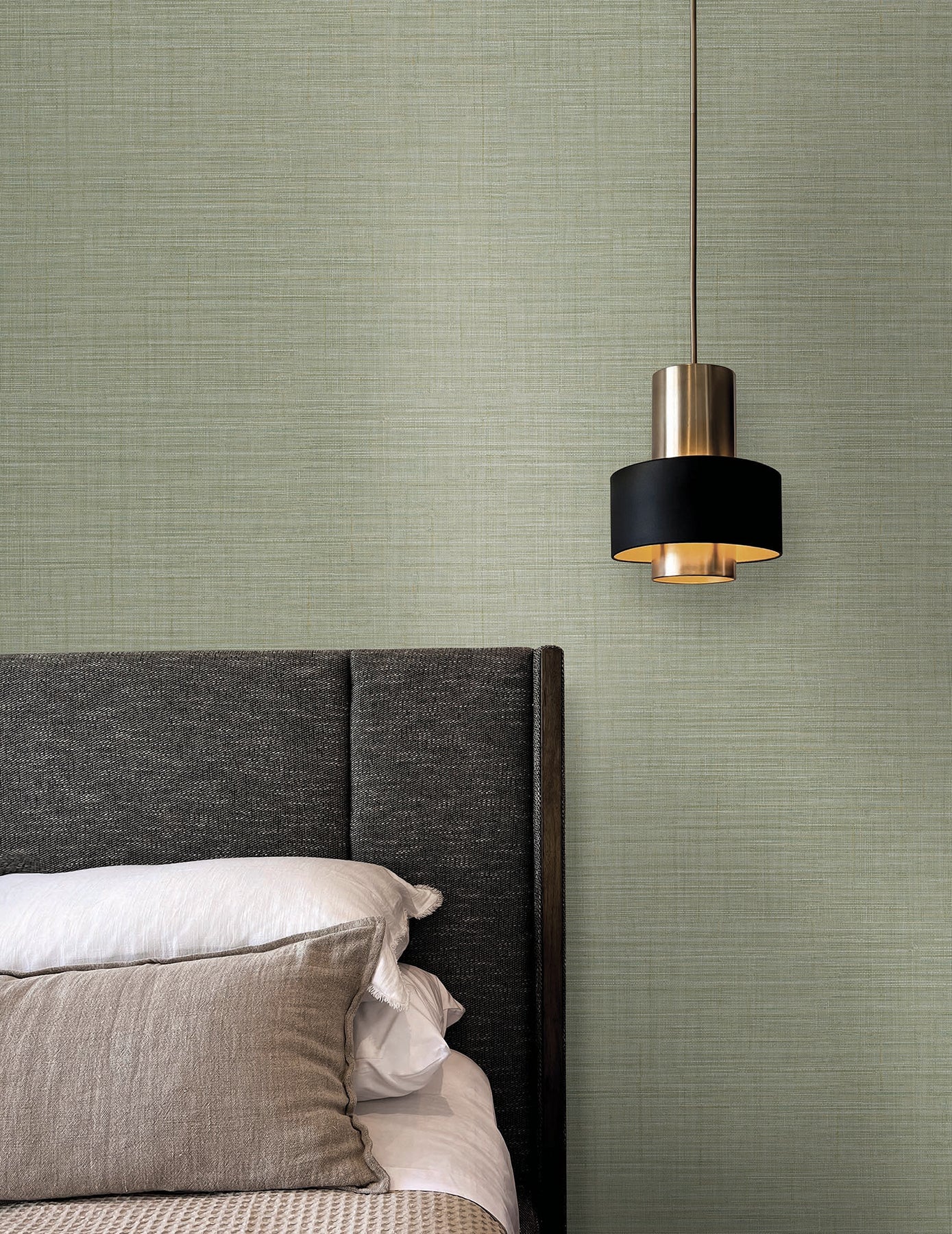 Lotus Silk wallpaper in sea foam color - pattern number SI25874 - by York in the Signature Textures Resource Library Third Edition collection