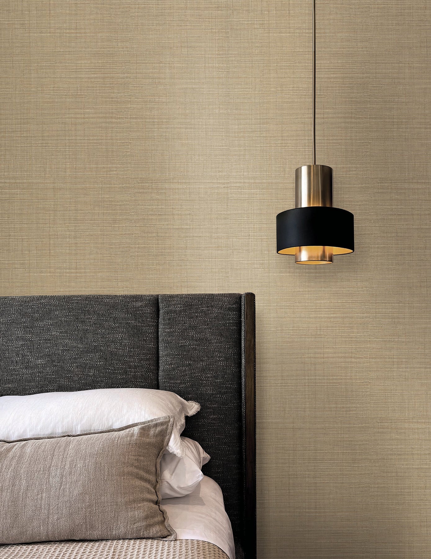 Lotus Silk wallpaper in hazelnut color - pattern number SI25876 - by York in the Signature Textures Resource Library Third Edition collection
