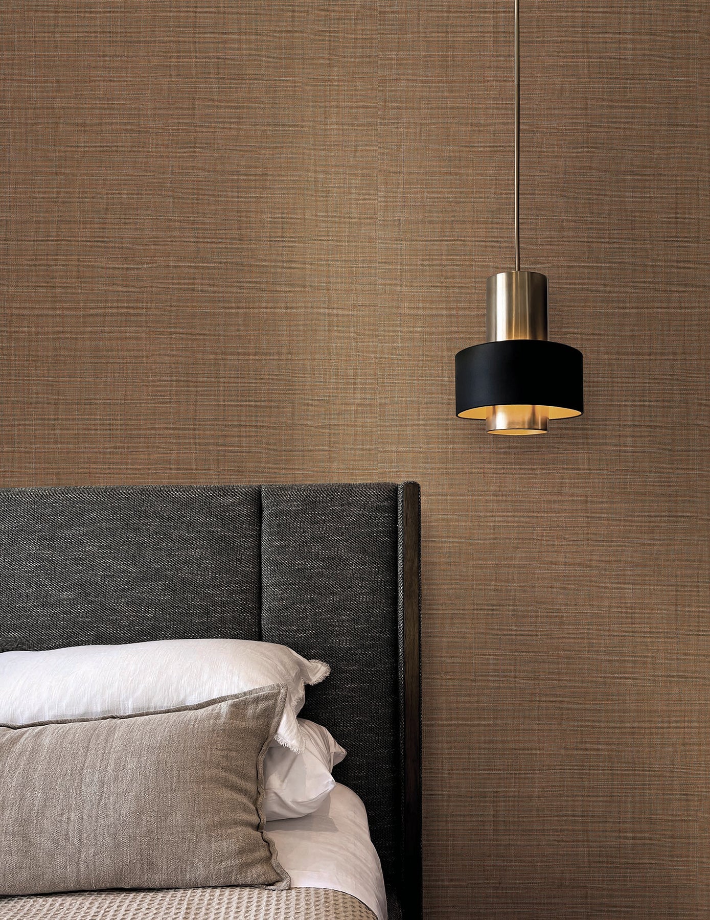 Lotus Silk wallpaper in terra cotta color - pattern number SI25877 - by York in the Signature Textures Resource Library Third Edition collection