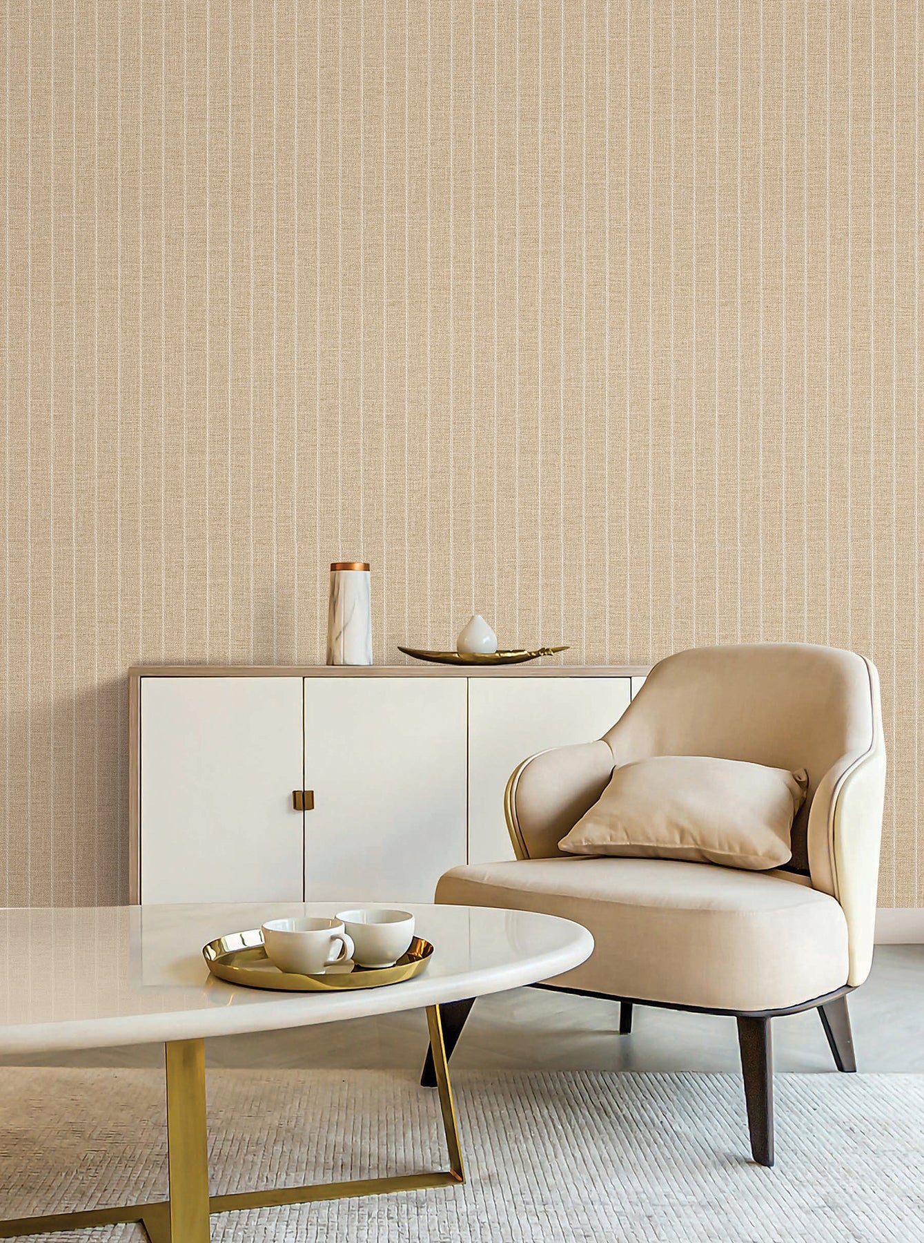 Cording Stripe wallpaper in sienna color - pattern number SI26122 - by York in the Signature Textures Resource Library Third Edition collection