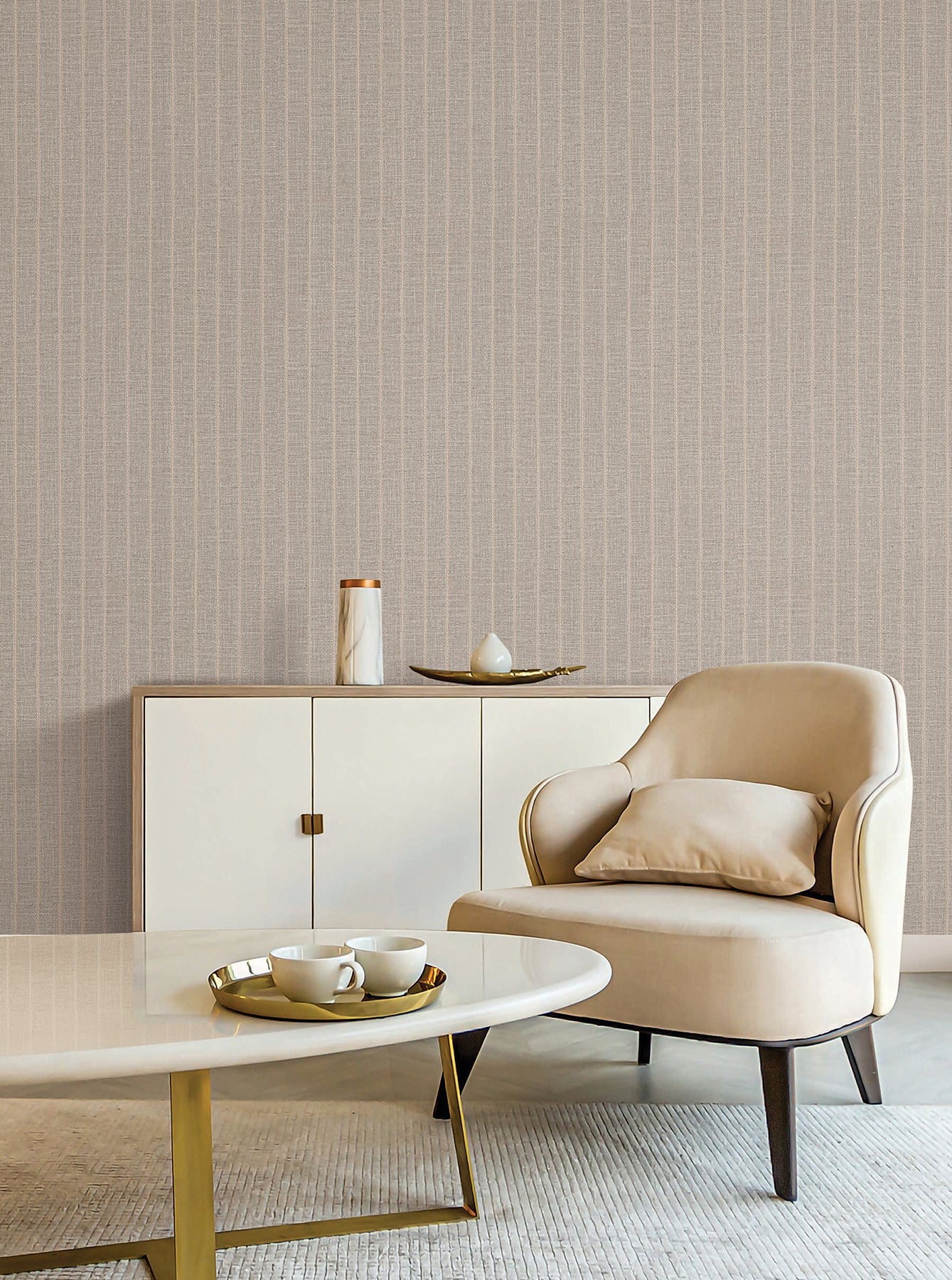 Cording Stripe wallpaper in smoke color - pattern number SI26124 - by York in the Signature Textures Resource Library Third Edition collection