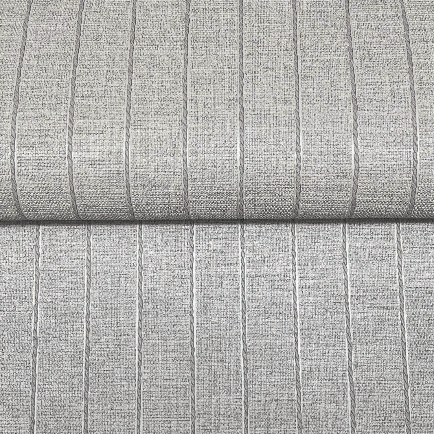 Cording Stripe wallpaper in dove grey color - pattern number SI26127 - by York in the Signature Textures Resource Library Third Edition collection