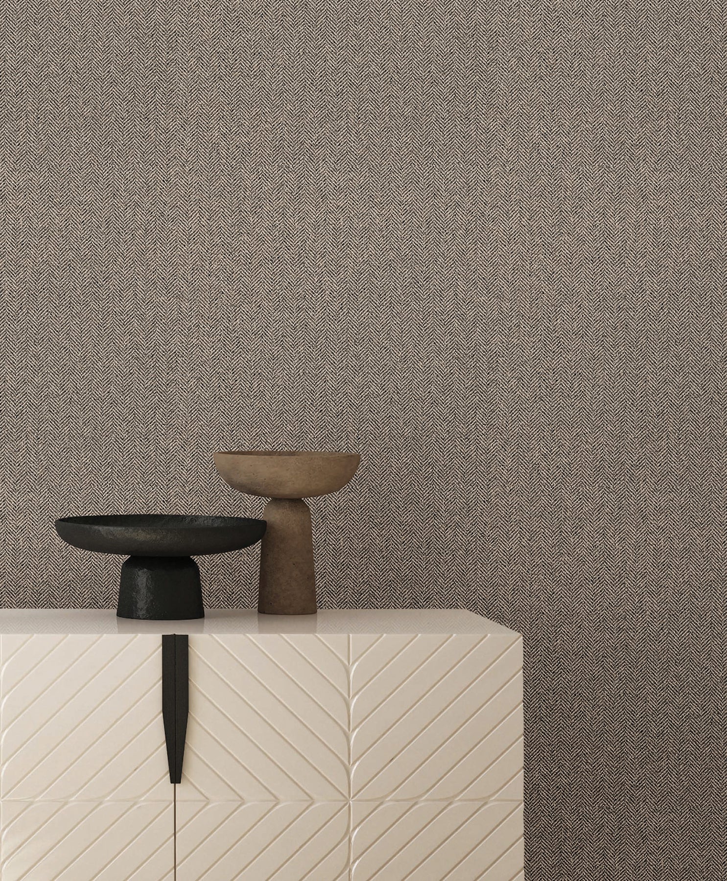Tailored Chevron wallpaper in latte color - pattern number SI26134 - by York in the Signature Textures Resource Library Third Edition collection