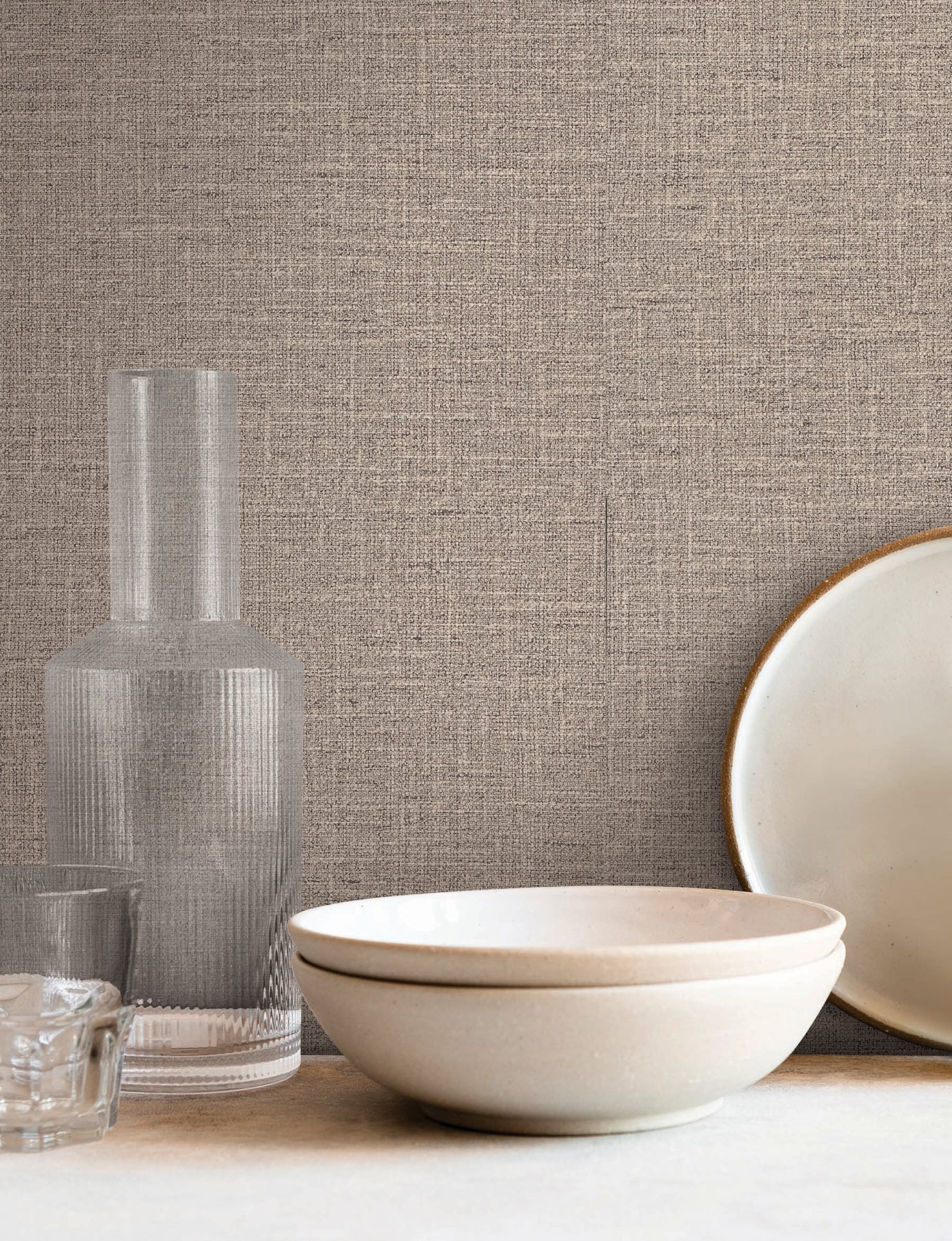 Loom wallpaper in latte color - pattern number SI26140 - by York in the Signature Textures Resource Library Third Edition collection