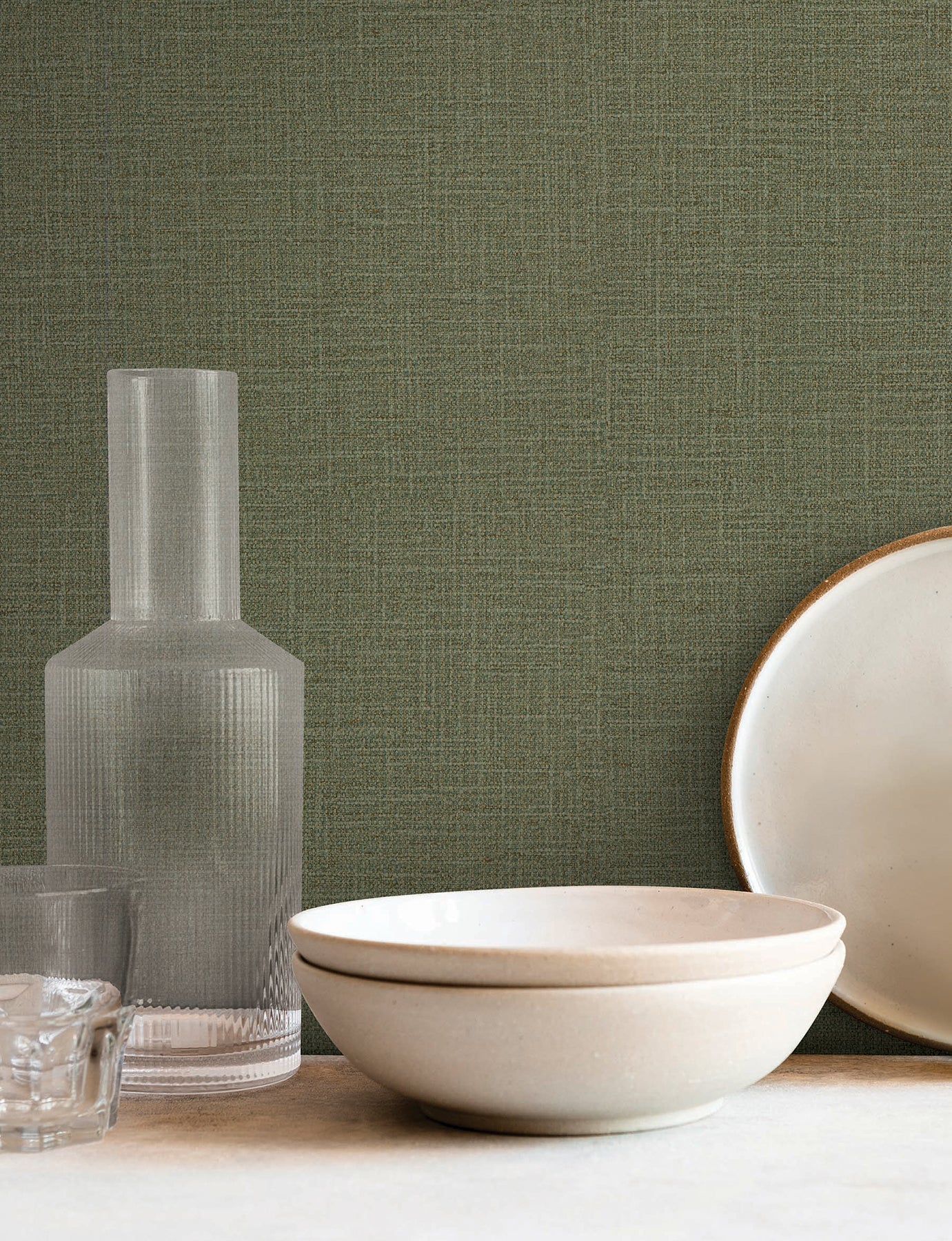 Loom wallpaper in forest color - pattern number SI26146 - by York in the Signature Textures Resource Library Third Edition collection