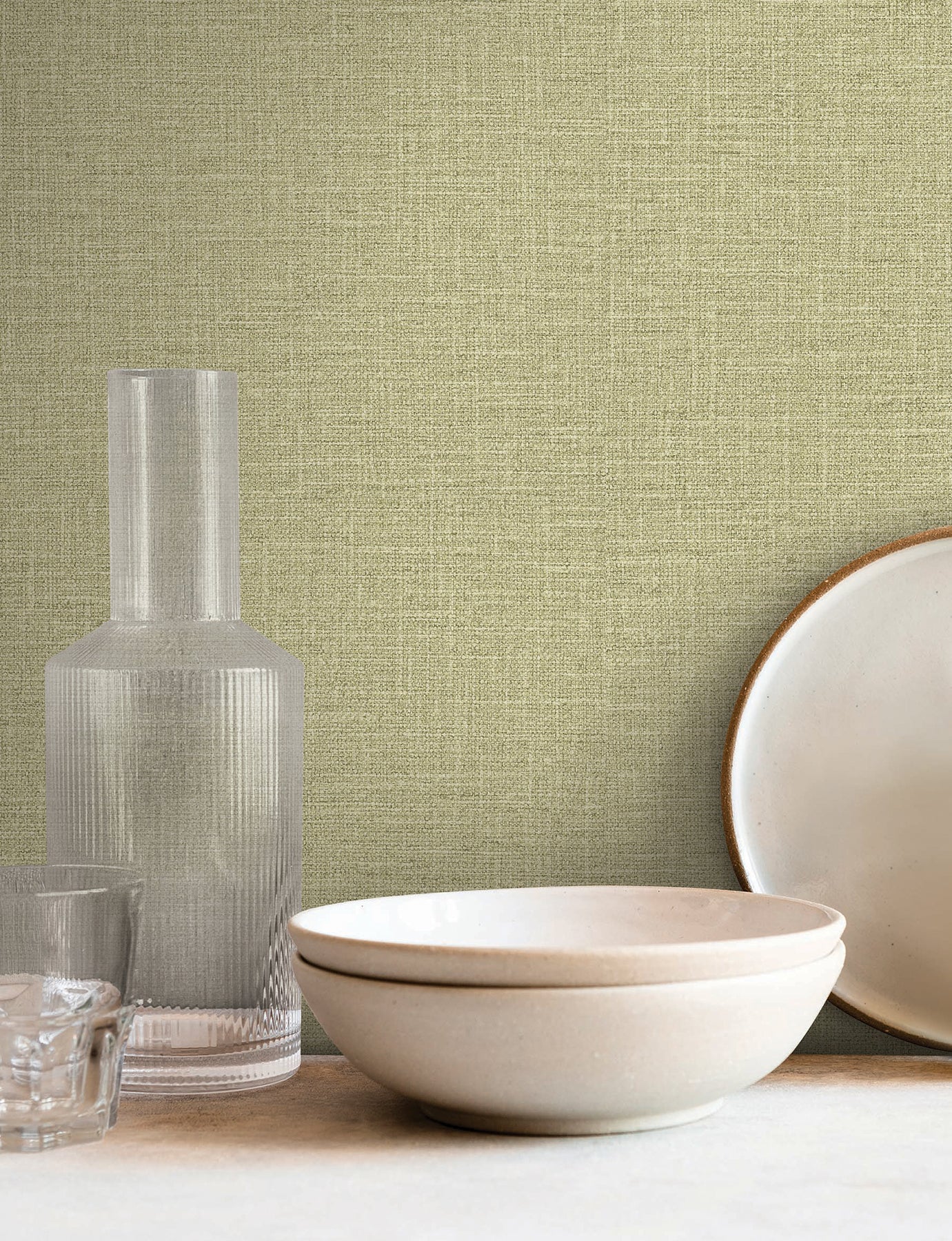 Loom wallpaper in green color - pattern number SI26148 - by York in the Signature Textures Resource Library Third Edition collection
