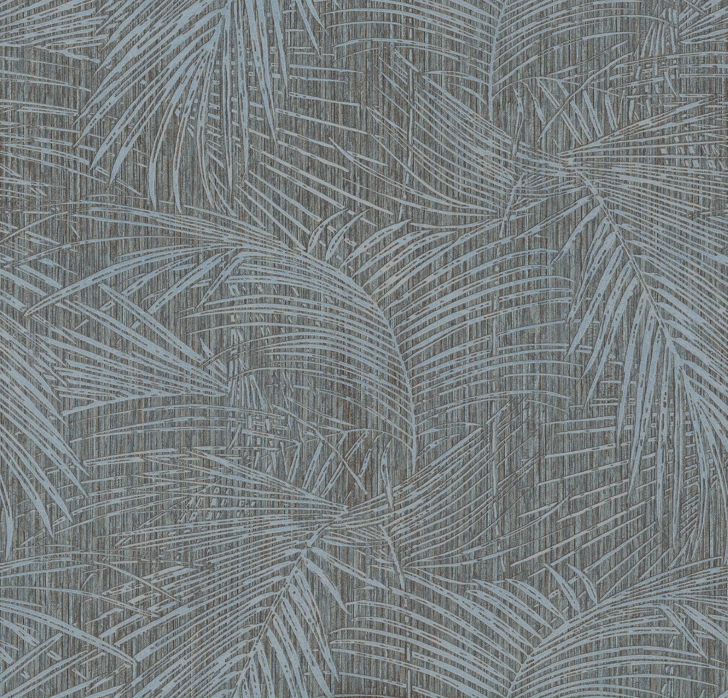 Della Palm wallpaper in blue multi color - pattern number SI50610 - by York in the Signature Textures Resource Library Third Edition collection