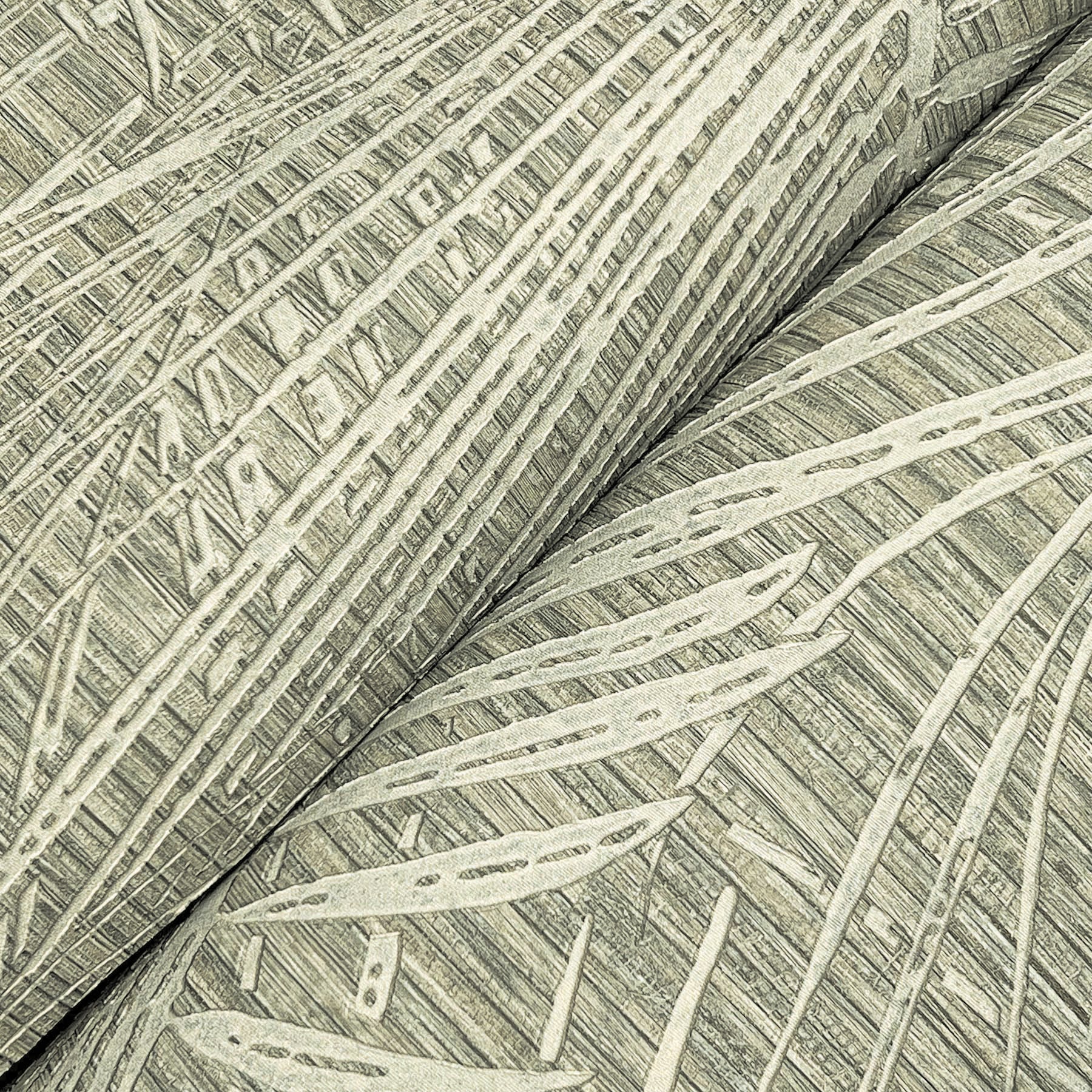 Della Palm wallpaper in dark taupe color - pattern number SI50612 - by York in the Signature Textures Resource Library Third Edition collection