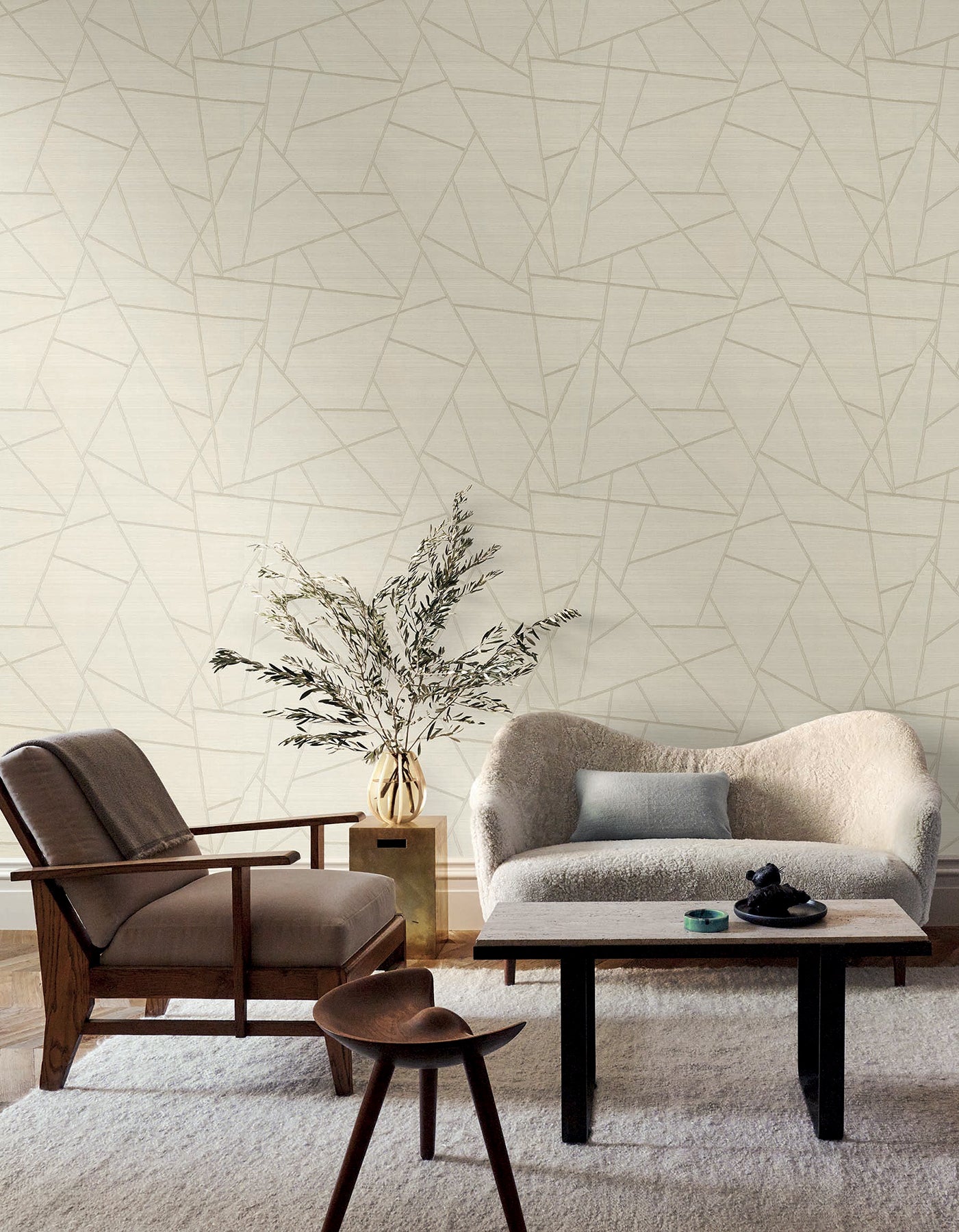 Lisle wallpaper in ivory color - pattern number SI6823 - by York in the Signature Textures Resource Library Third Edition collection
