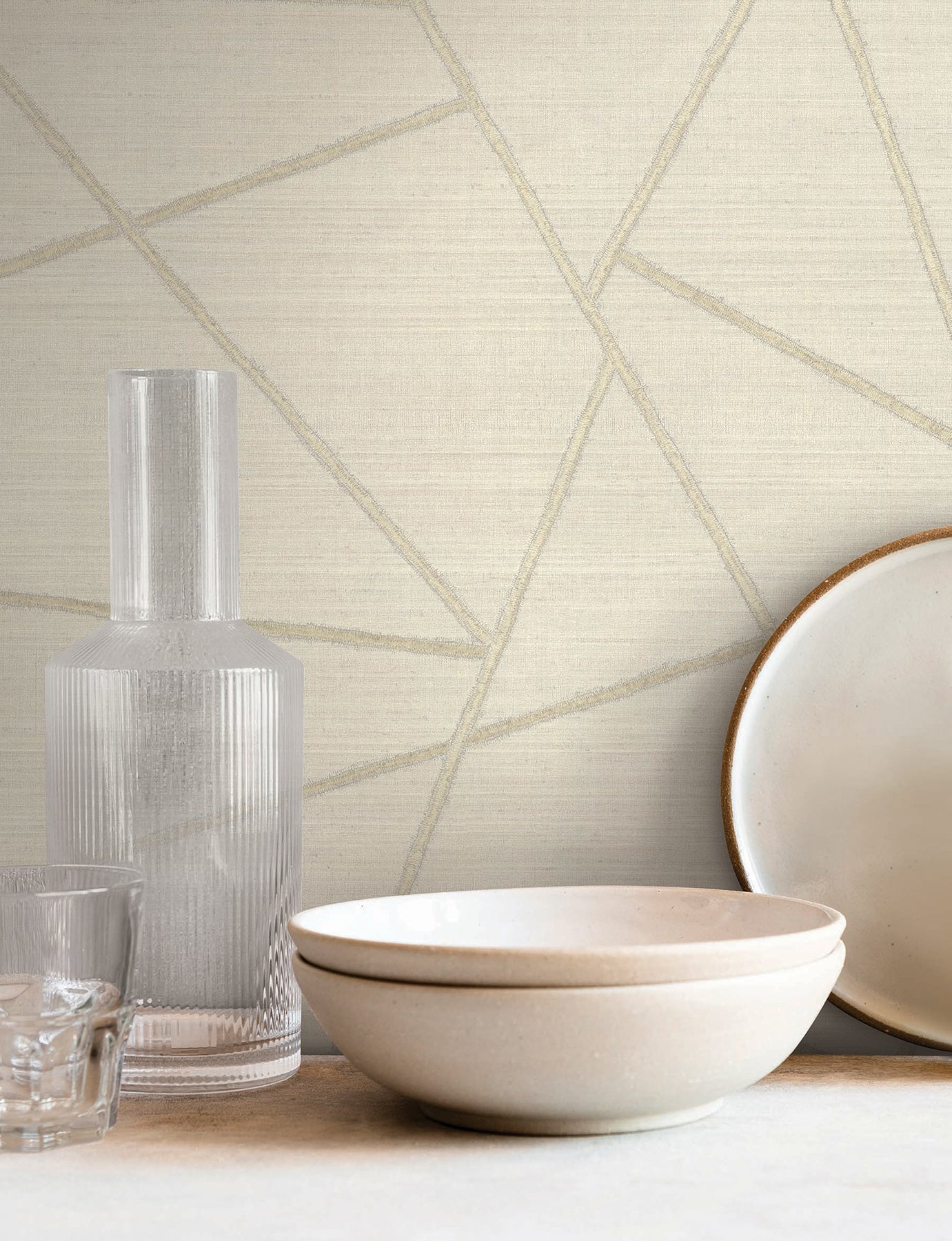 Lisle wallpaper in ivory color - pattern number SI6823 - by York in the Signature Textures Resource Library Third Edition collection