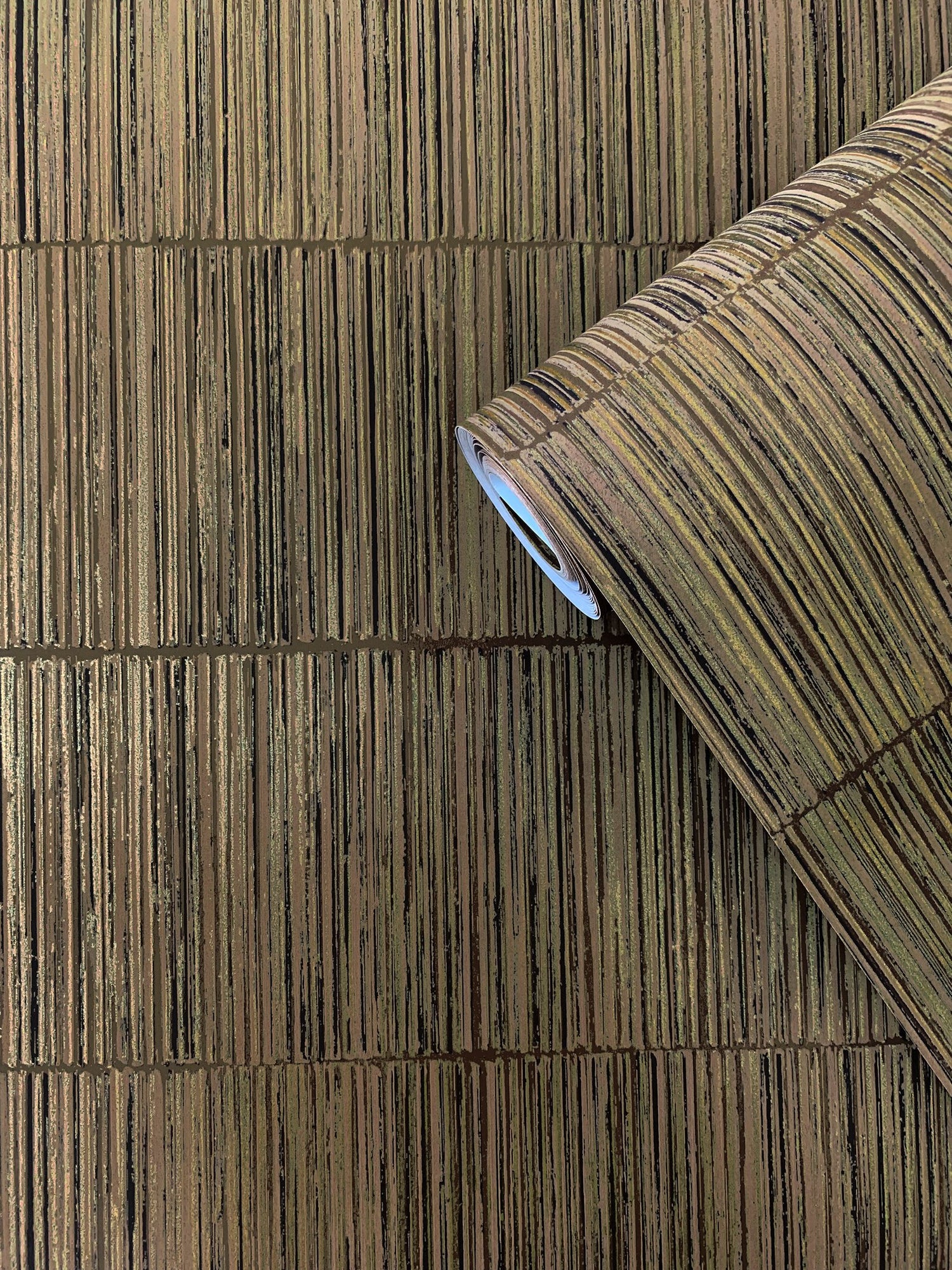 Bamboo wallpaper in bronze brown color - pattern number SP-JA3005 - by Galerie in the Boutique collection