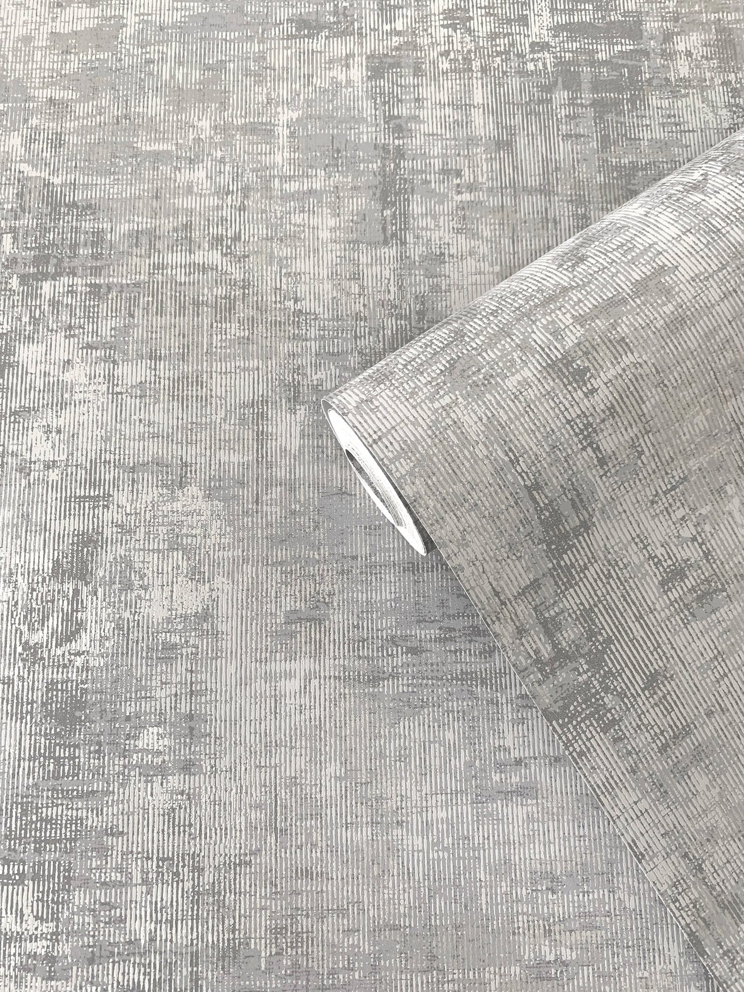 Distressed wallpaper in silver grey color - pattern number SP-LS5004 - by Galerie in the Lustre collection