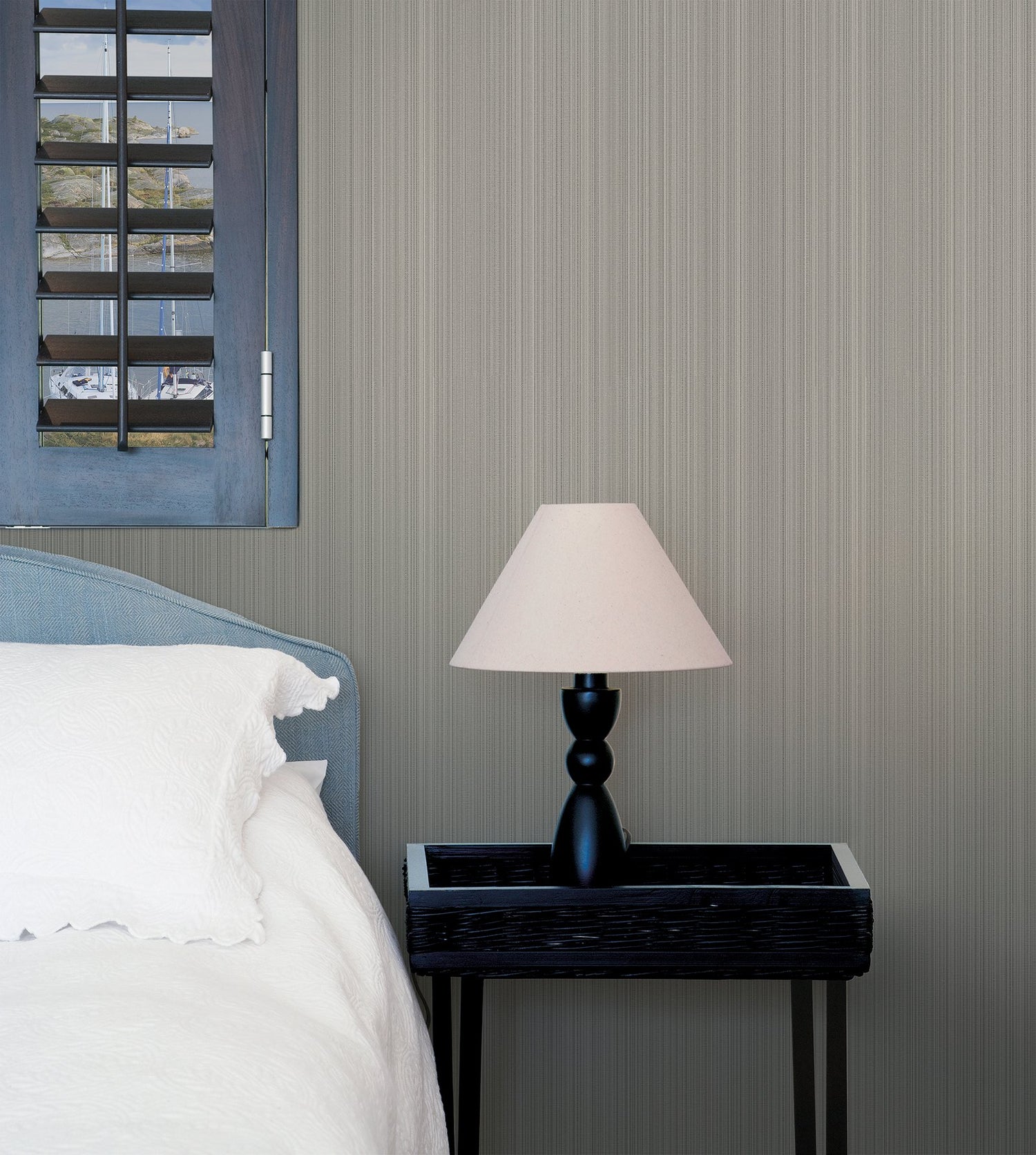 Textured Stripe wallpaper in bronze brown color - pattern number SP-NA6006 - by Galerie in the Boutique collection
