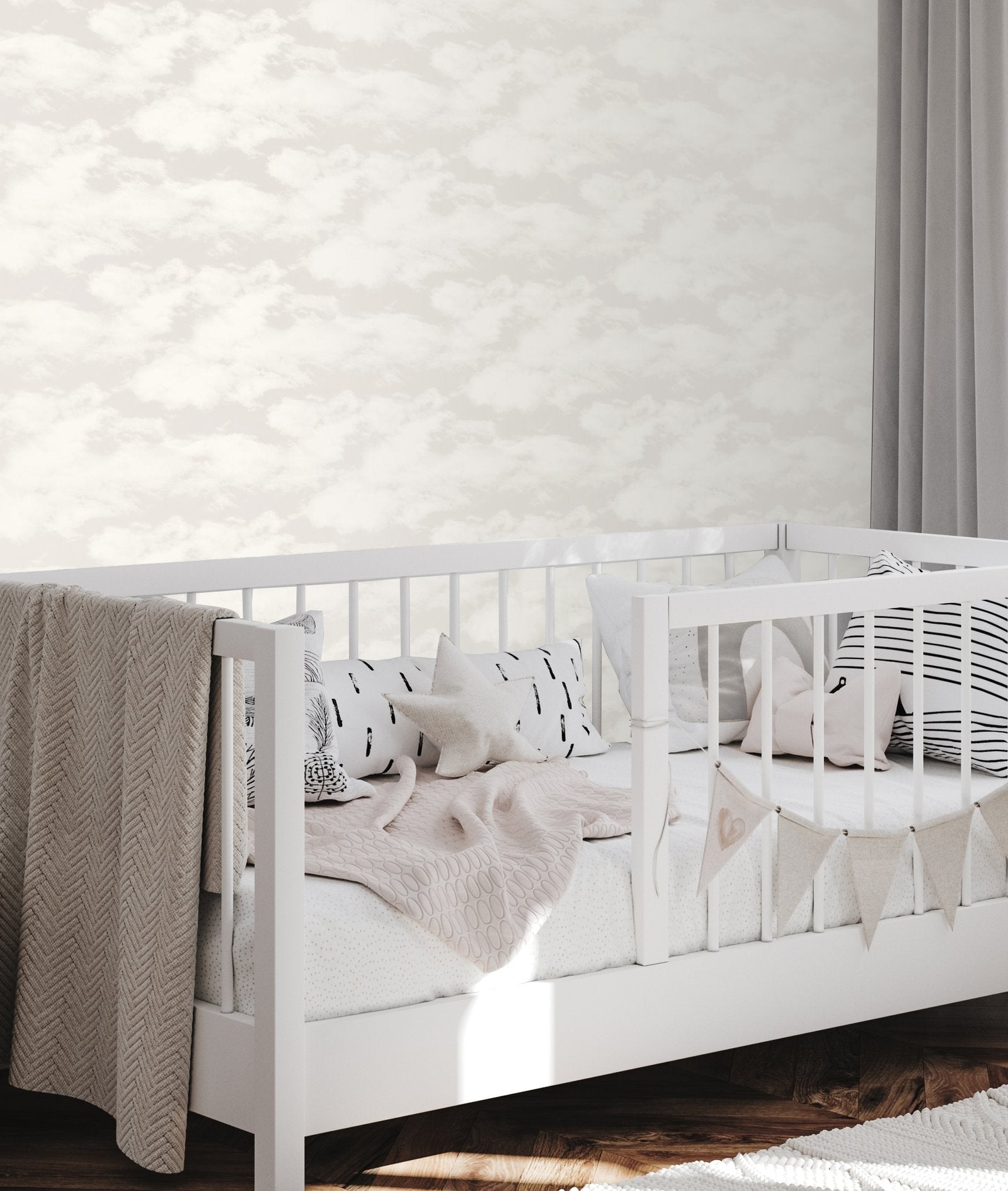 Cloud Pearl wallpaper in beige color - pattern number SS21249 - by Galerie in the Style Sisters collection