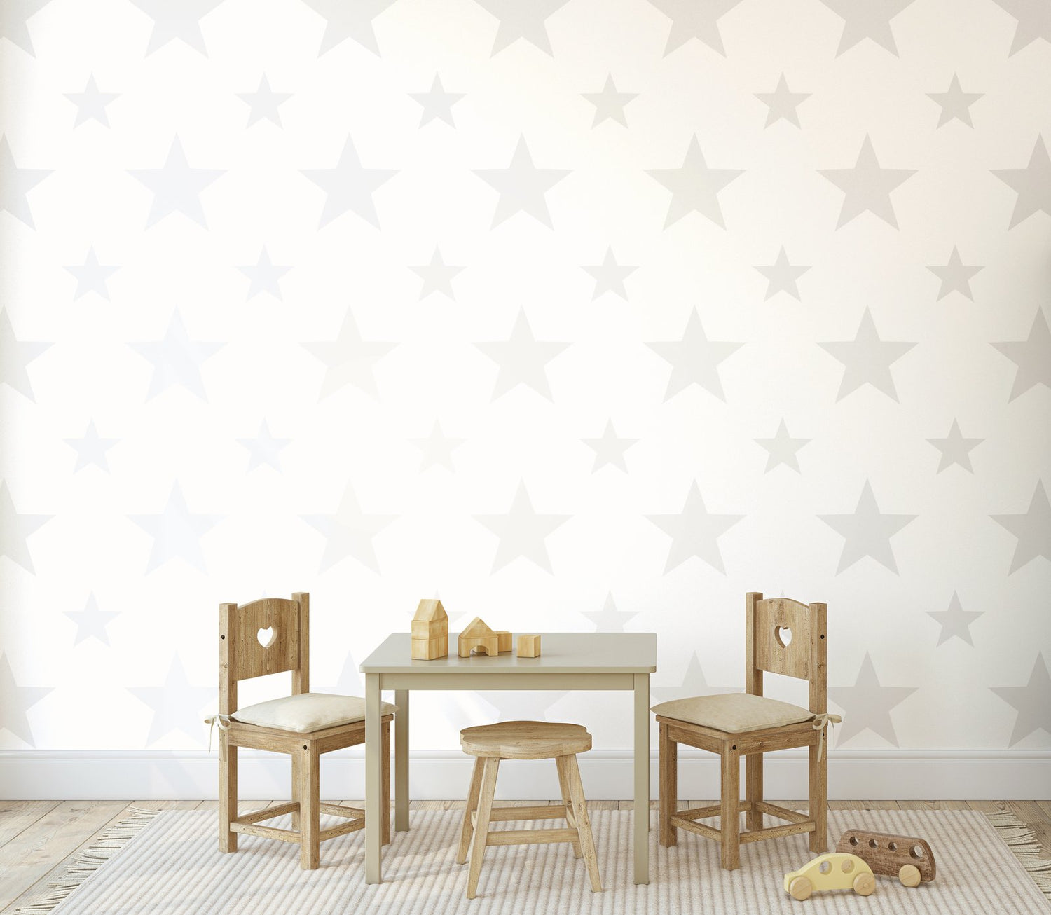 Double Star Pearl wallpaper in white color - pattern number SS21257 - by Galerie in the Style Sisters collection
