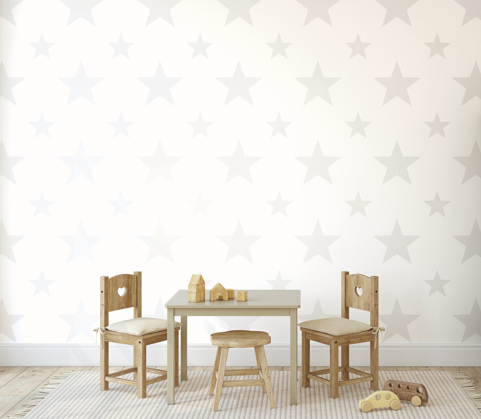 Double Star Pearl wallpaper in white color - pattern number SS21257 - by Galerie in the Style Sisters collection