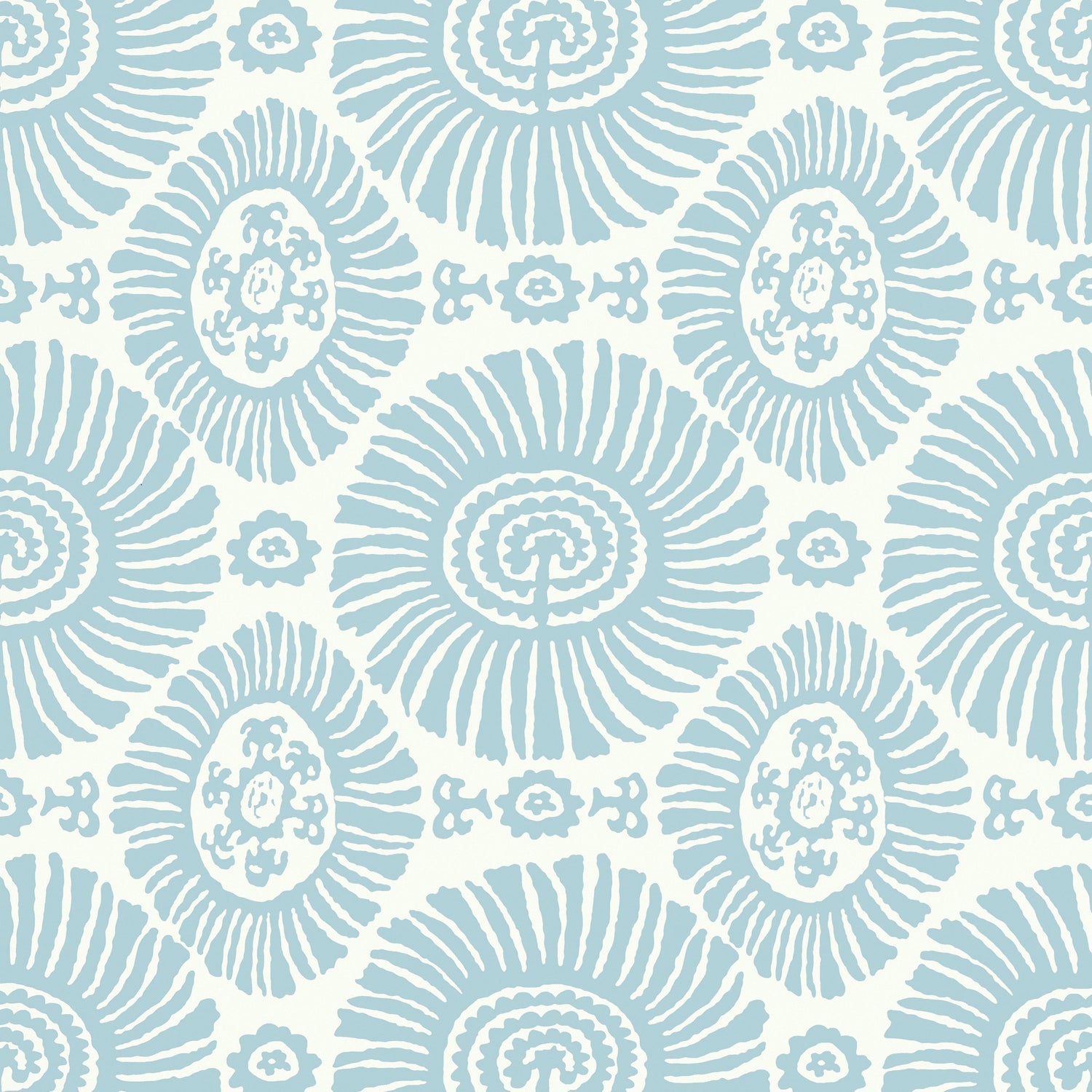 Solis fabric in spa blue color - pattern number T10084 - by Thibaut in the Tropics collection