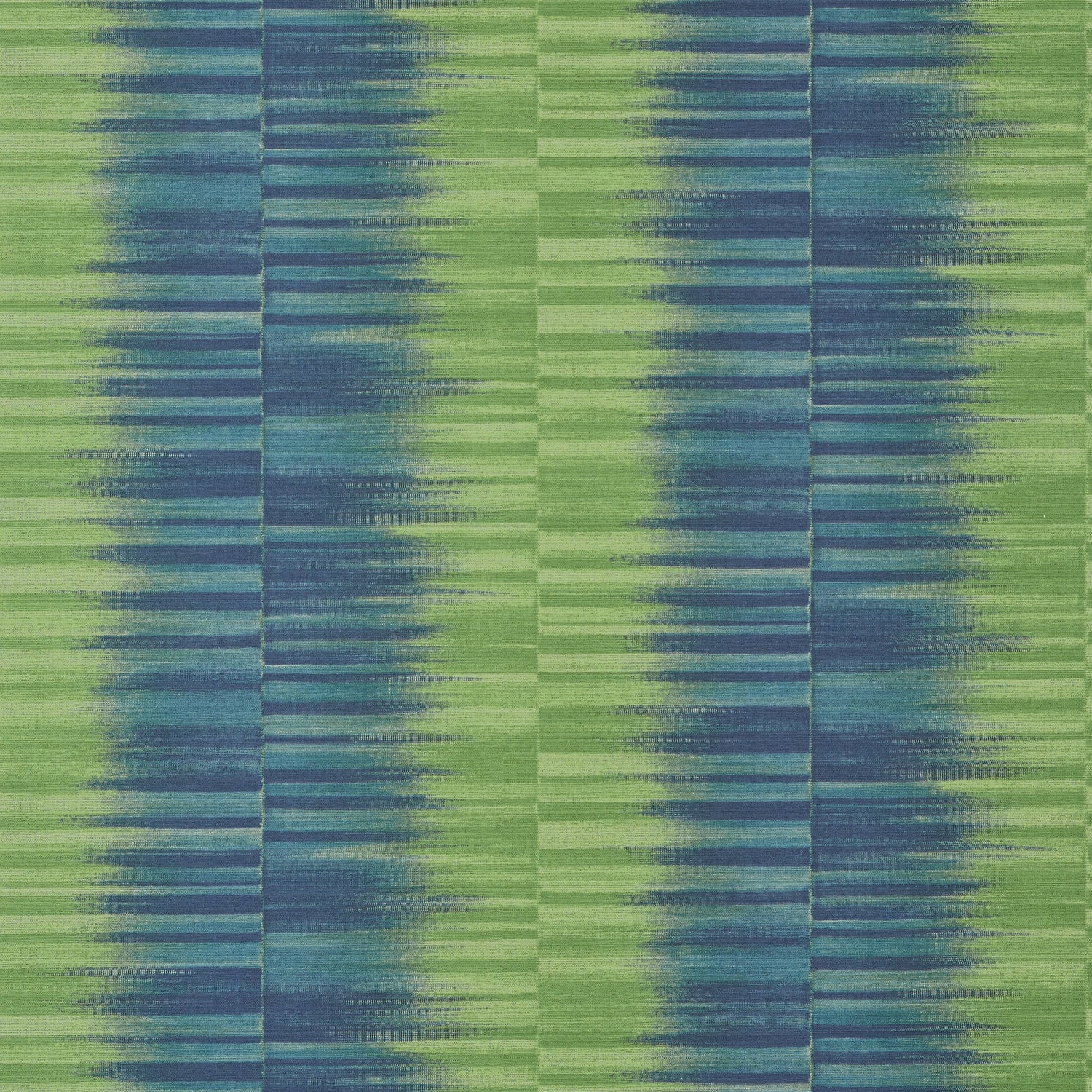 Mekong Stripe fabric in green and blue color - pattern number T10091 - by Thibaut in the Tropics collection
