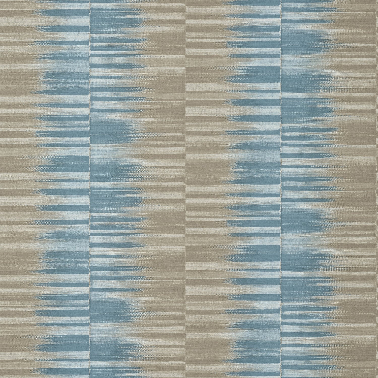 Mekong Stripe fabric in spa blue and beige color - pattern number T10092 - by Thibaut in the Tropics collection