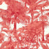 Palm Botanical fabric in coral color - pattern number T10105 - by Thibaut in the Tropics collection