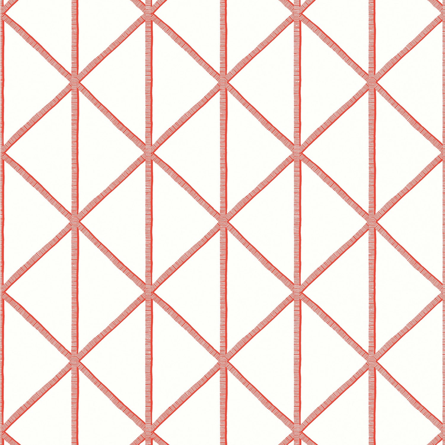 Box Kite wallpaper in coral color - pattern number T10137 - by Thibaut in the Tropics collection