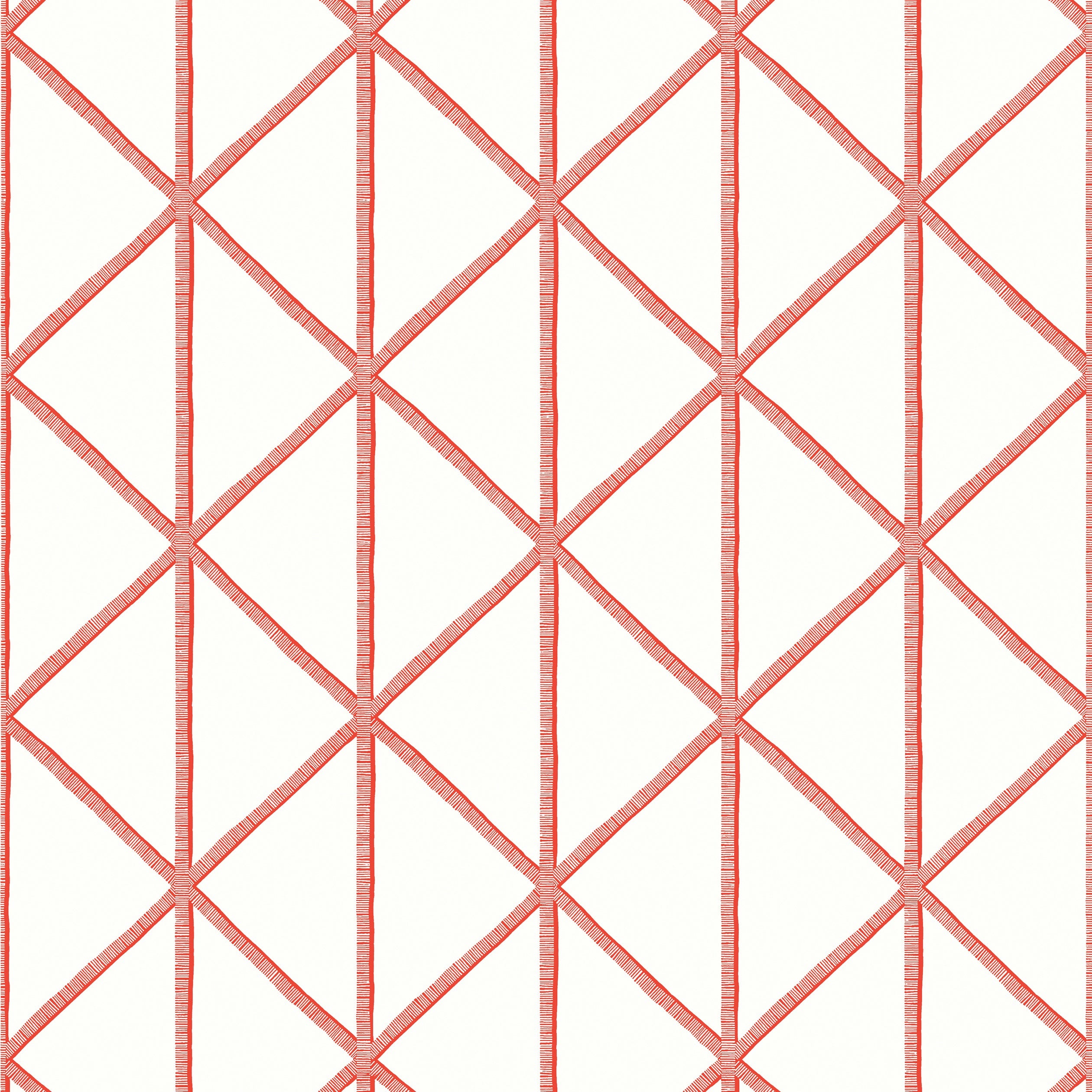 Box Kite wallpaper in coral color - pattern number T10137 - by Thibaut in the Tropics collection