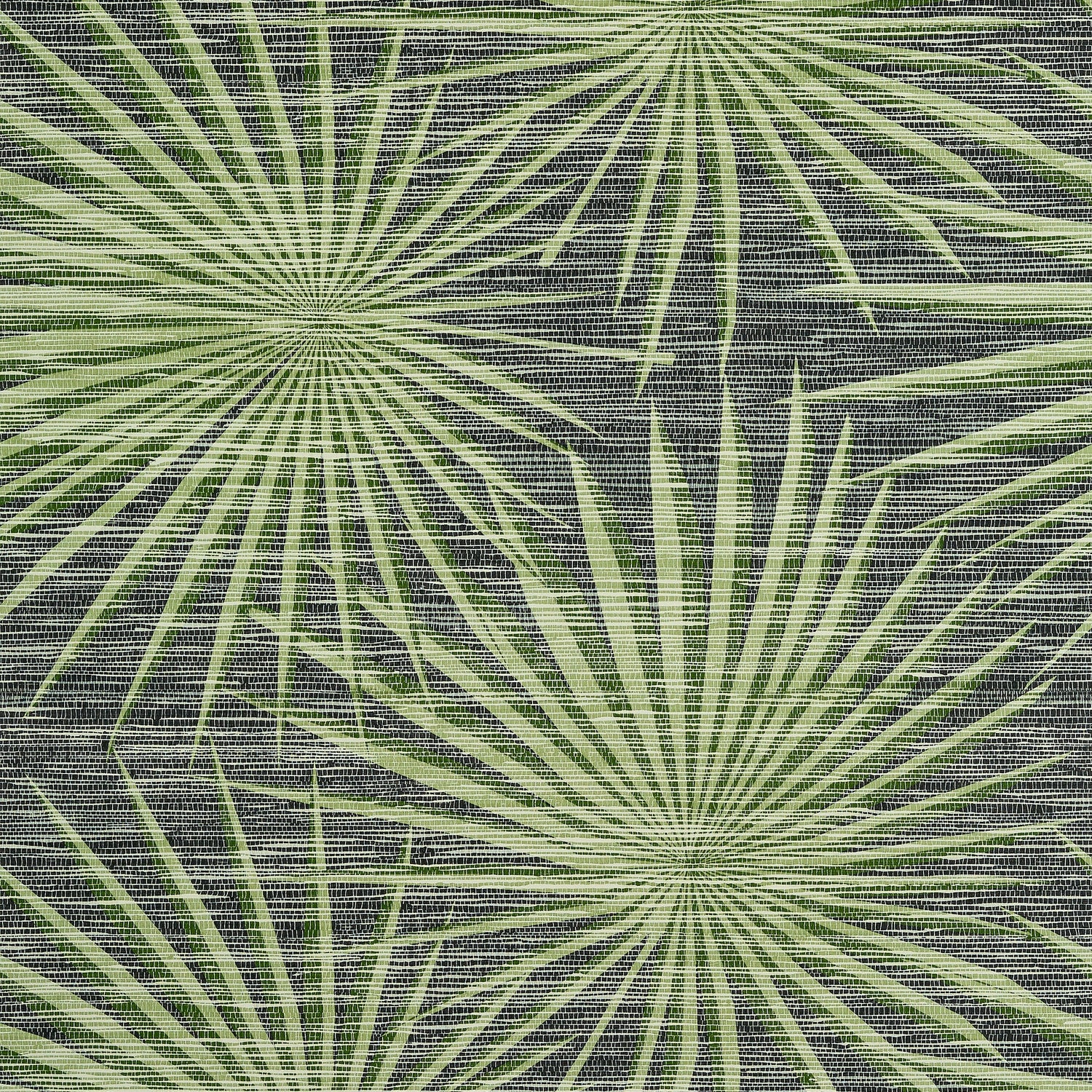 Palm Frond fabric in black and green color - pattern number T10143 - by Thibaut in the Tropics collection