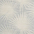 Palm Frond fabric in metallic silver on beige color - pattern number T10146 - by Thibaut in the Tropics collection