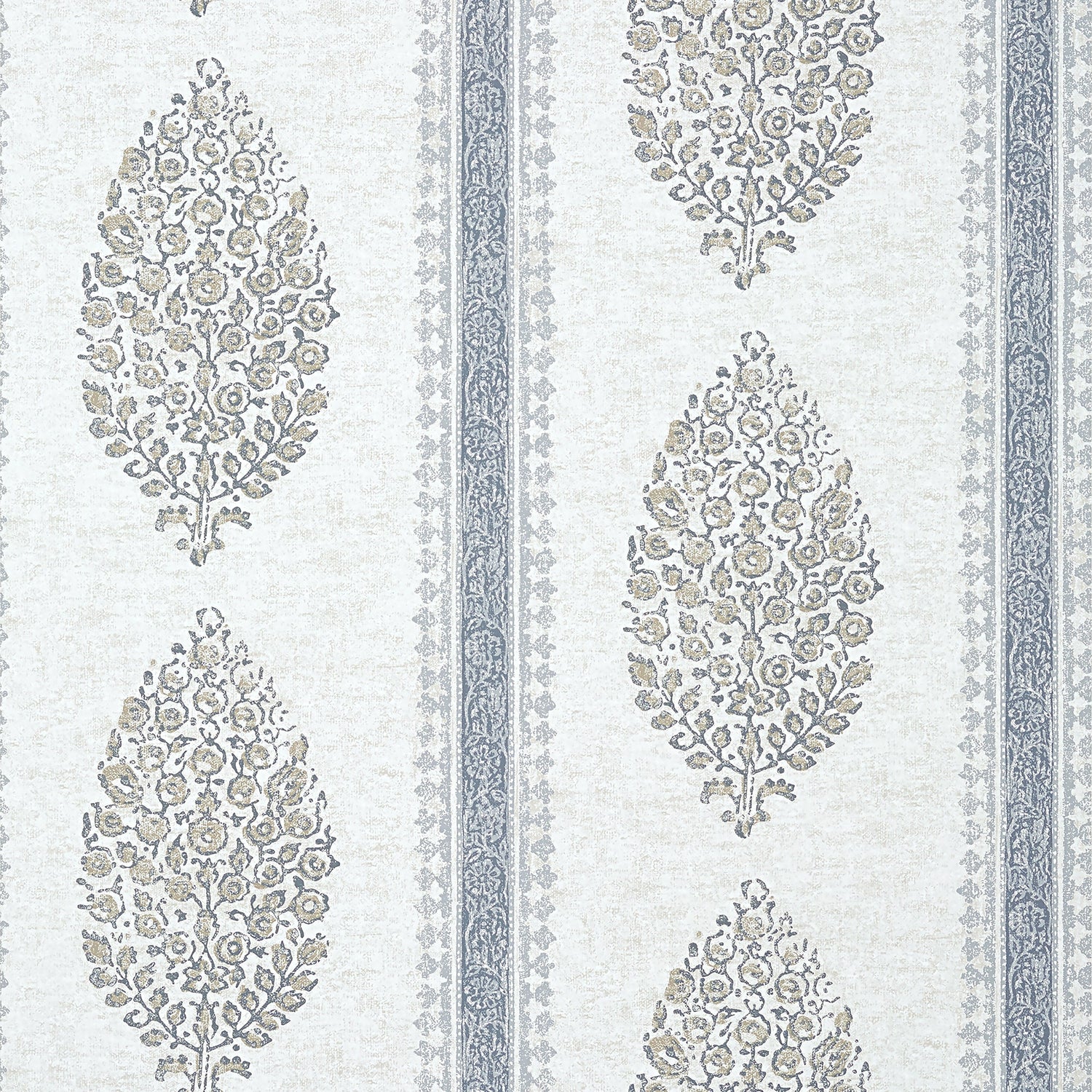 Chappana fabric in grey color - pattern number T10236 - by Thibaut in the Colony collection