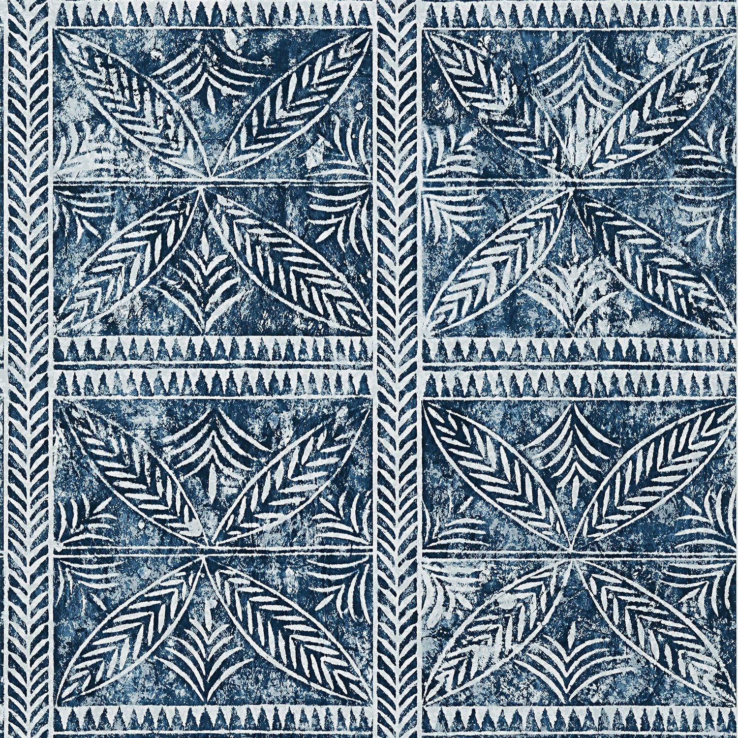 Timbuktu wallpaper in navy color - pattern number T10253 - by Thibaut in the Colony collection