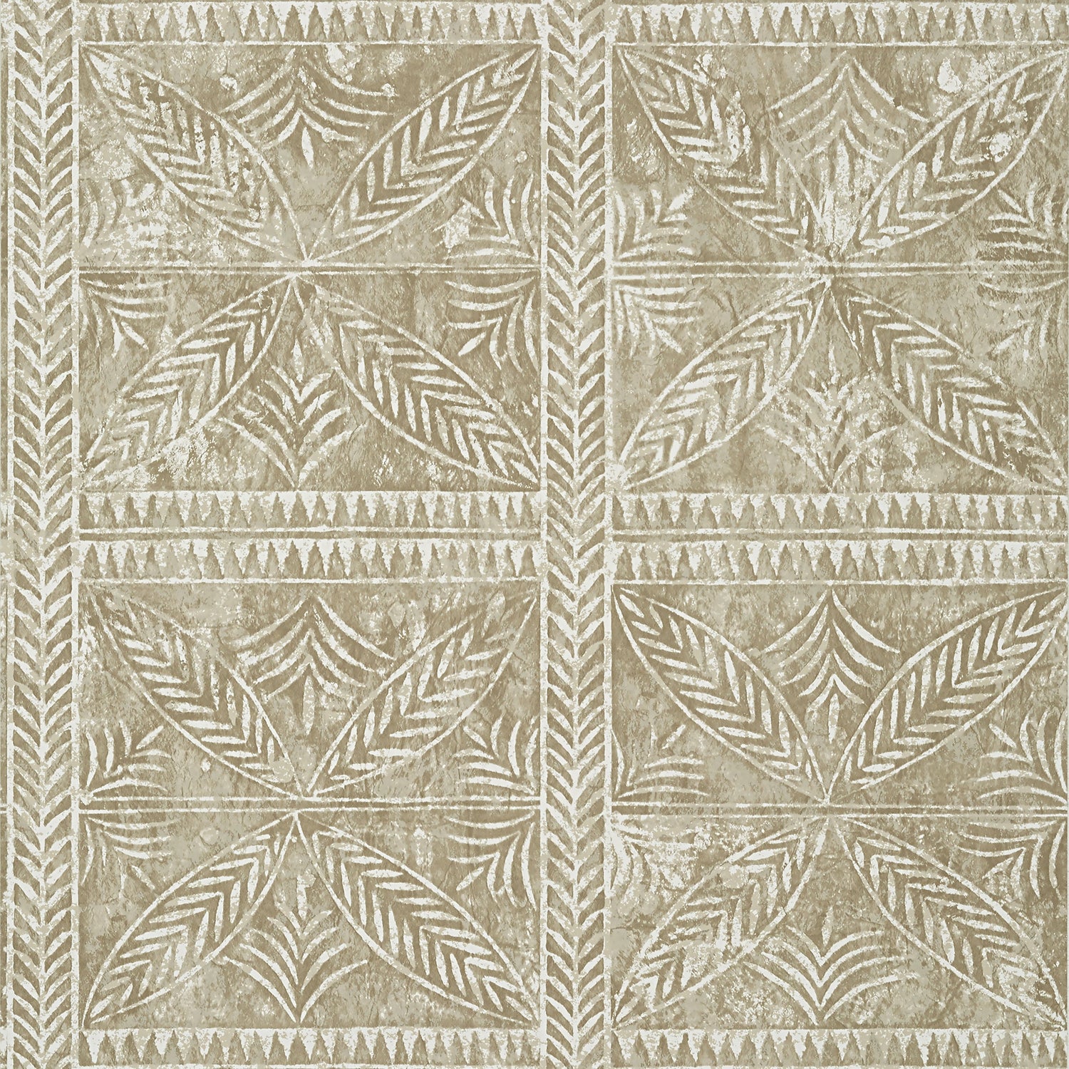 Timbuktu wallpaper in beige color - pattern number T10256 - by Thibaut in the Colony collection