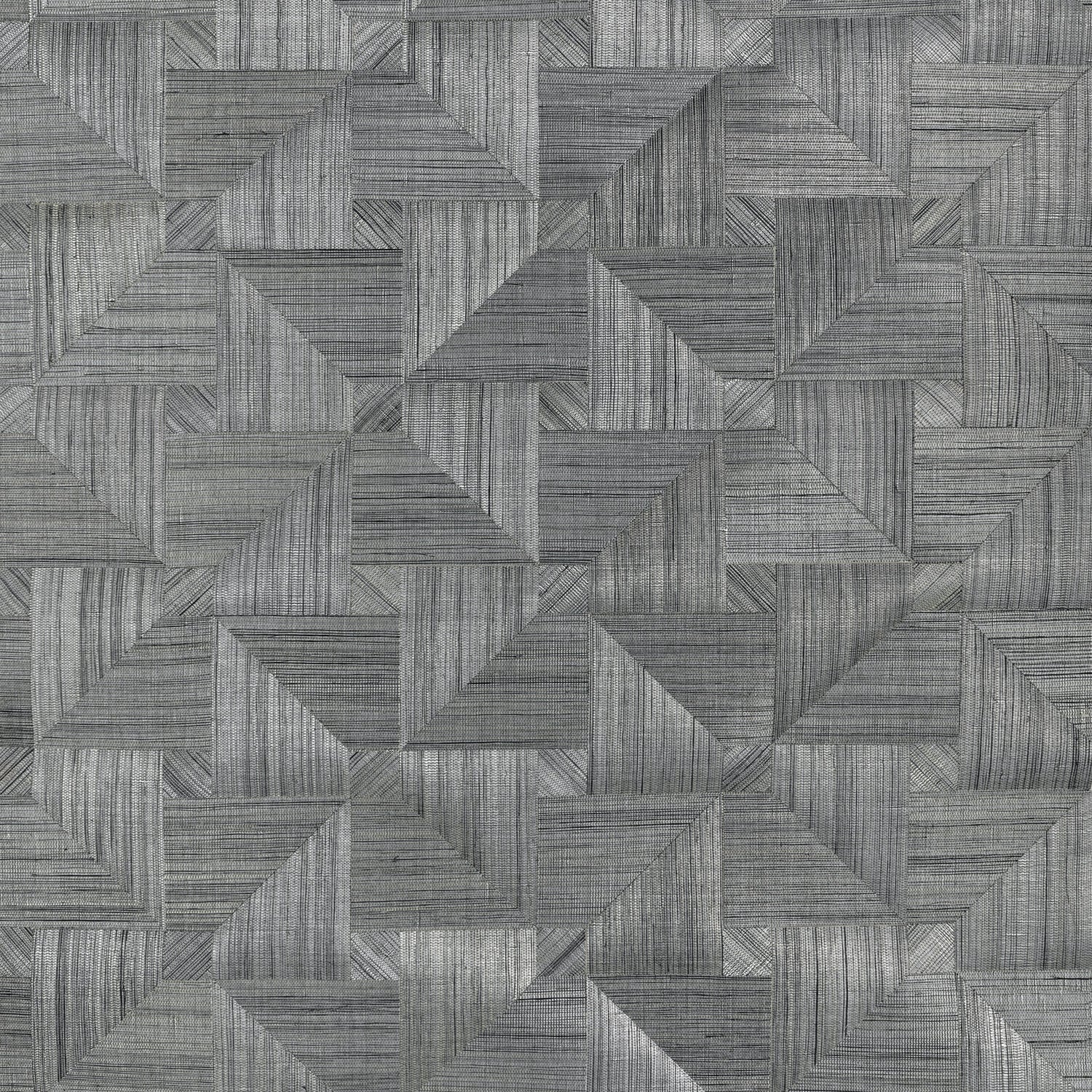 Bali Weave Wallpaper in black color - pattern number T10342 - by Thibaut in the Grasscloth Resource Volume 7 collection