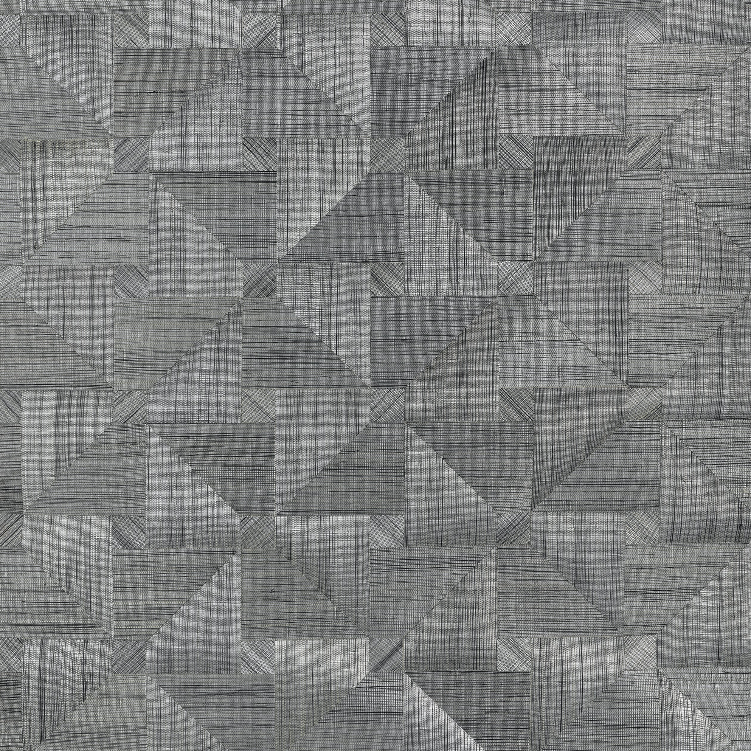 Bali Weave Wallpaper in black color - pattern number T10342 - by Thibaut in the Grasscloth Resource Volume 7 collection
