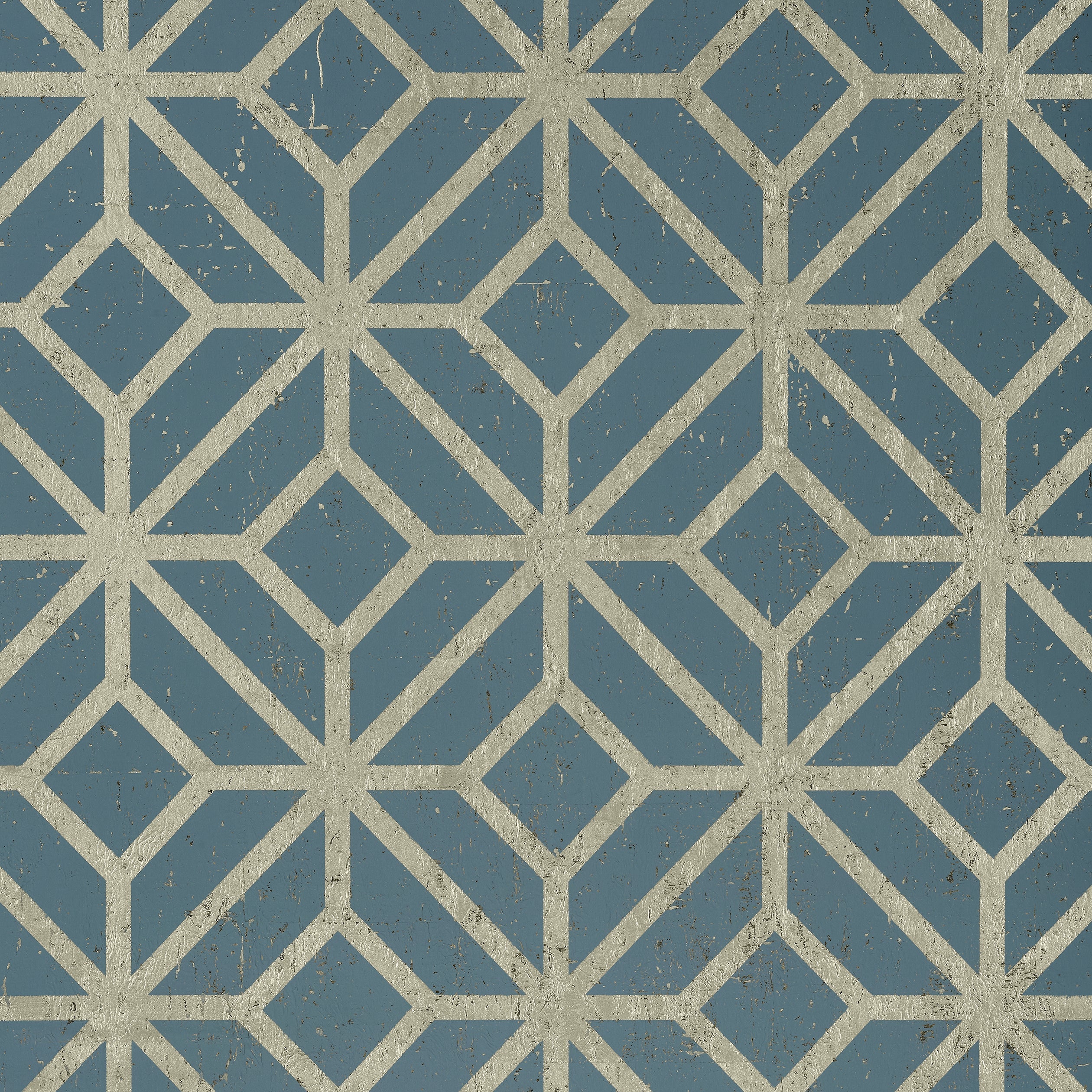 Mamora Trellis Cork wallpaper in mineral on metallic pewter color - pattern number T10415 - by Thibaut in the Modern Resource Volume 2 collection