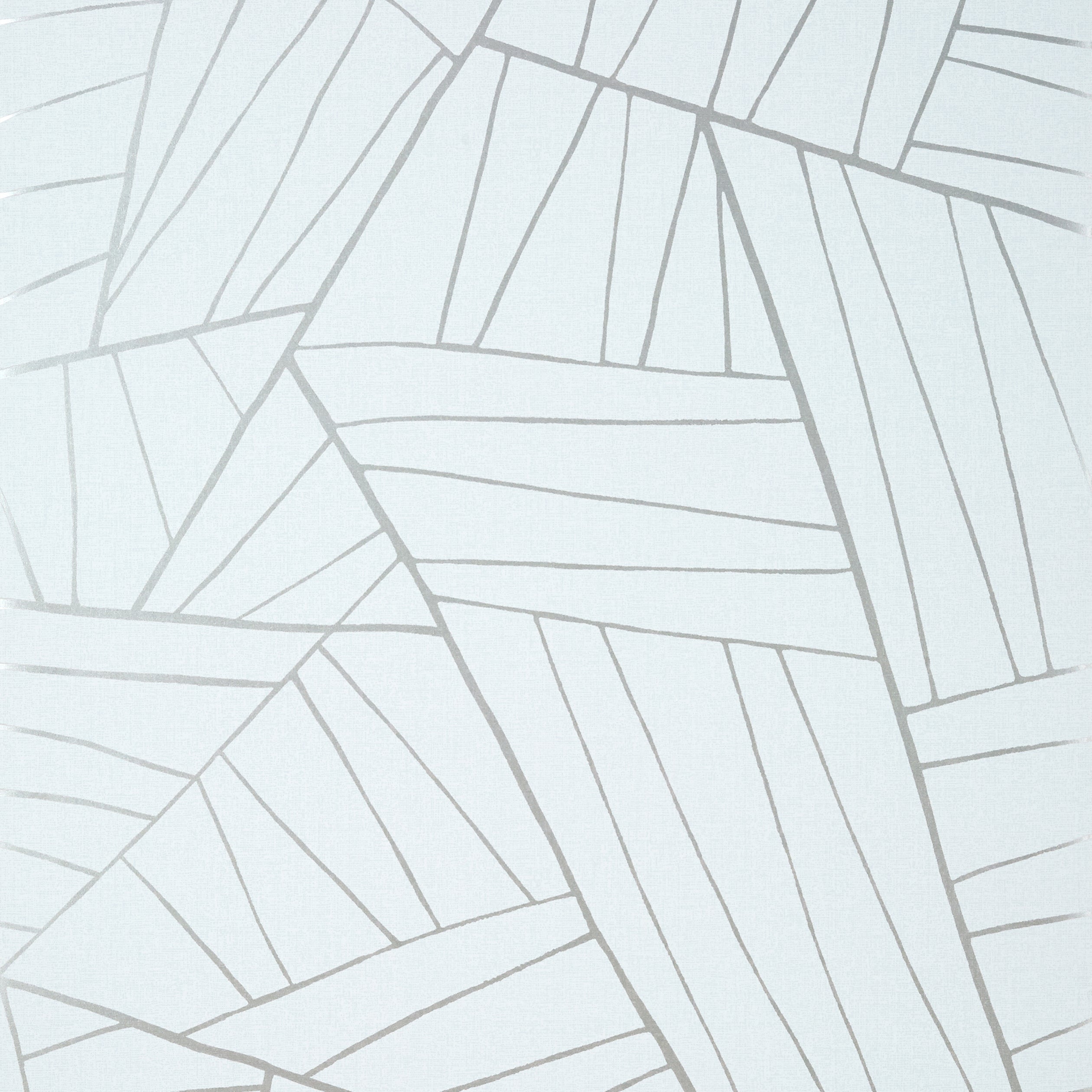 Jordan wallpaper in metallic silver on soft blue color - pattern number T10439 - by Thibaut in the Modern Resource Volume 2 collection