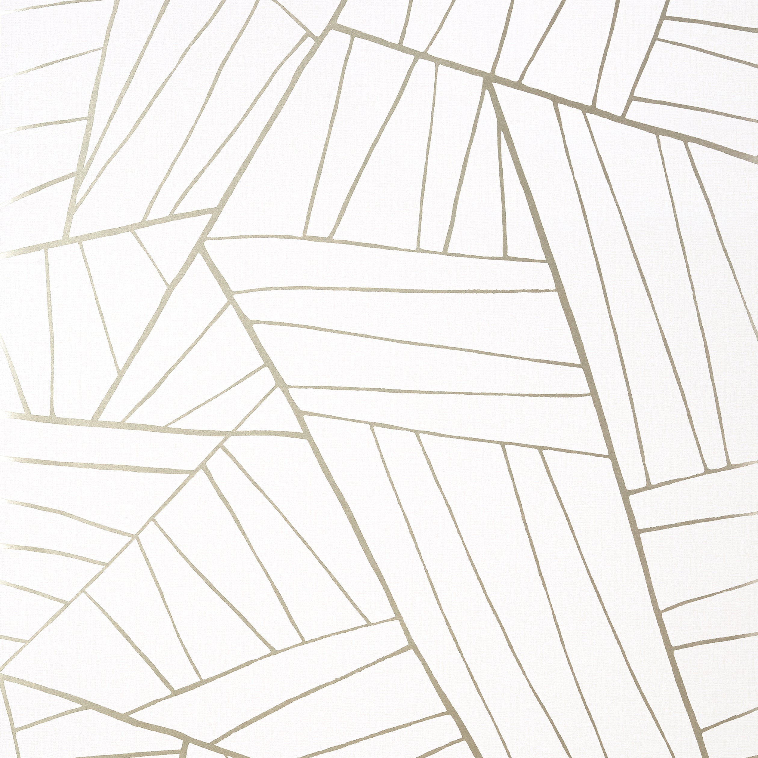 Jordan wallpaper in metallic pewter on white color - pattern number T10440 - by Thibaut in the Modern Resource Volume 2 collection