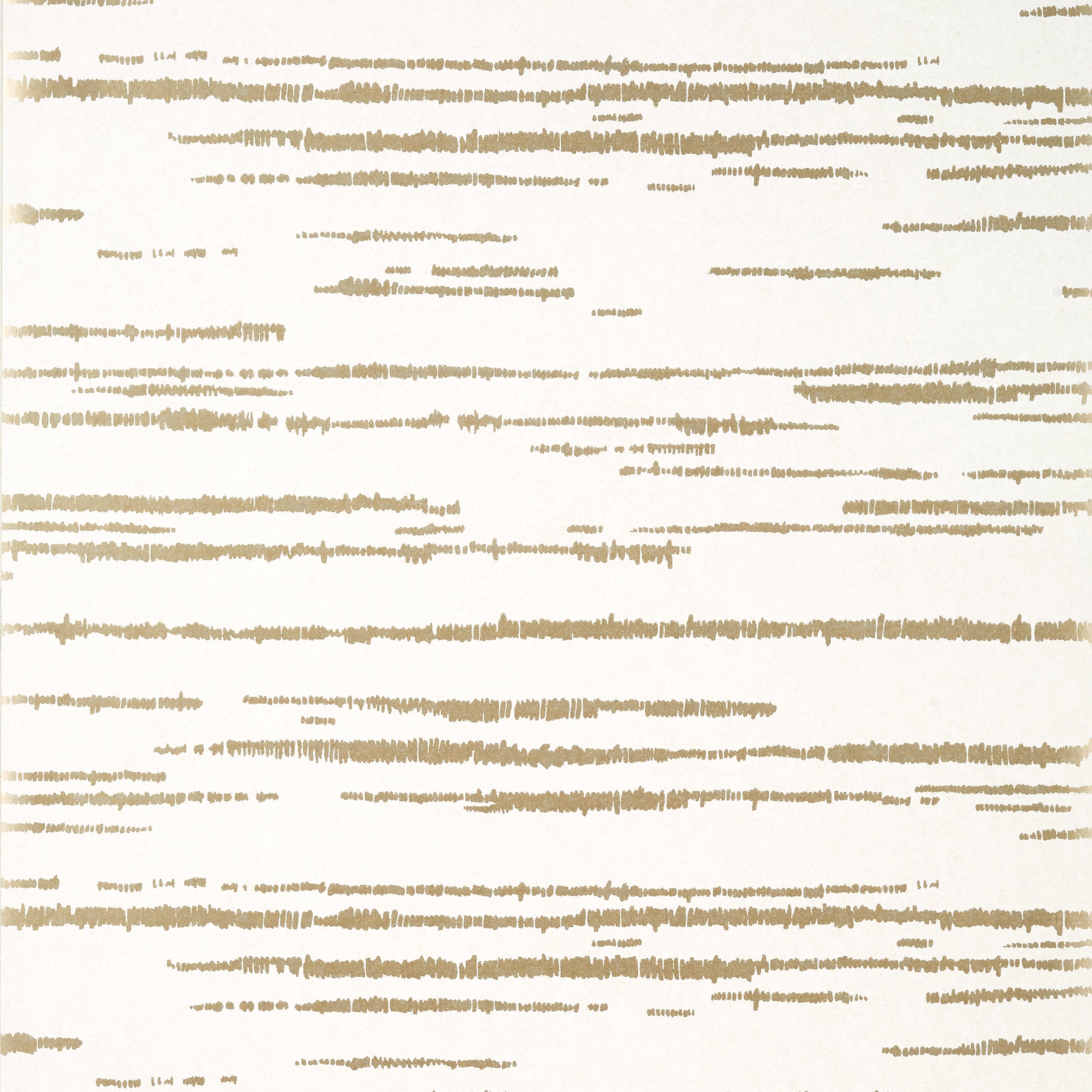 Echo wallpaper in metallic gold on white color - pattern number T10454 - by Thibaut in the Modern Resource Volume 2 collection