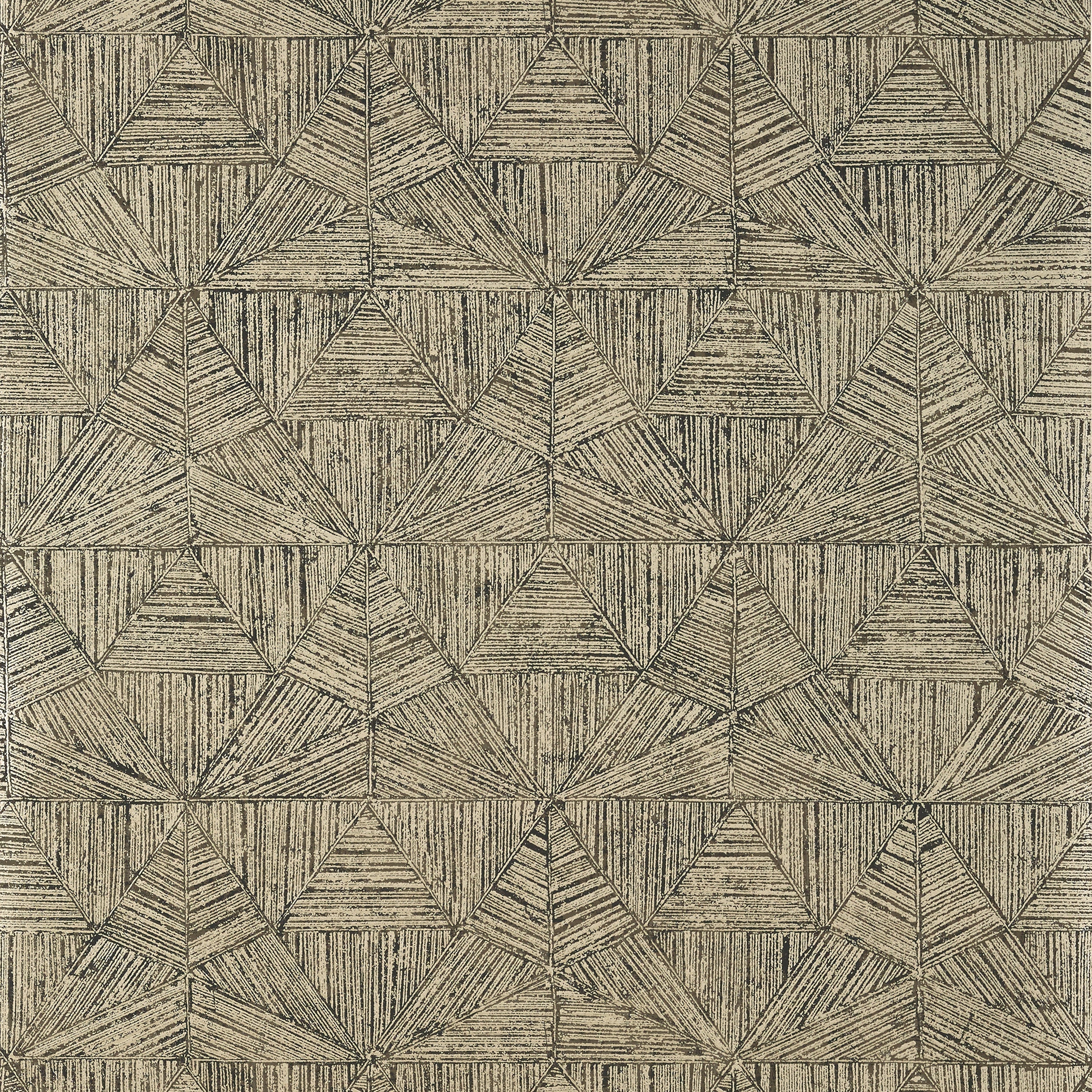 Crystalla wallpaper in metallic pewter on black color - pattern number T10463 - by Thibaut in the Modern Resource Volume 2 collection
