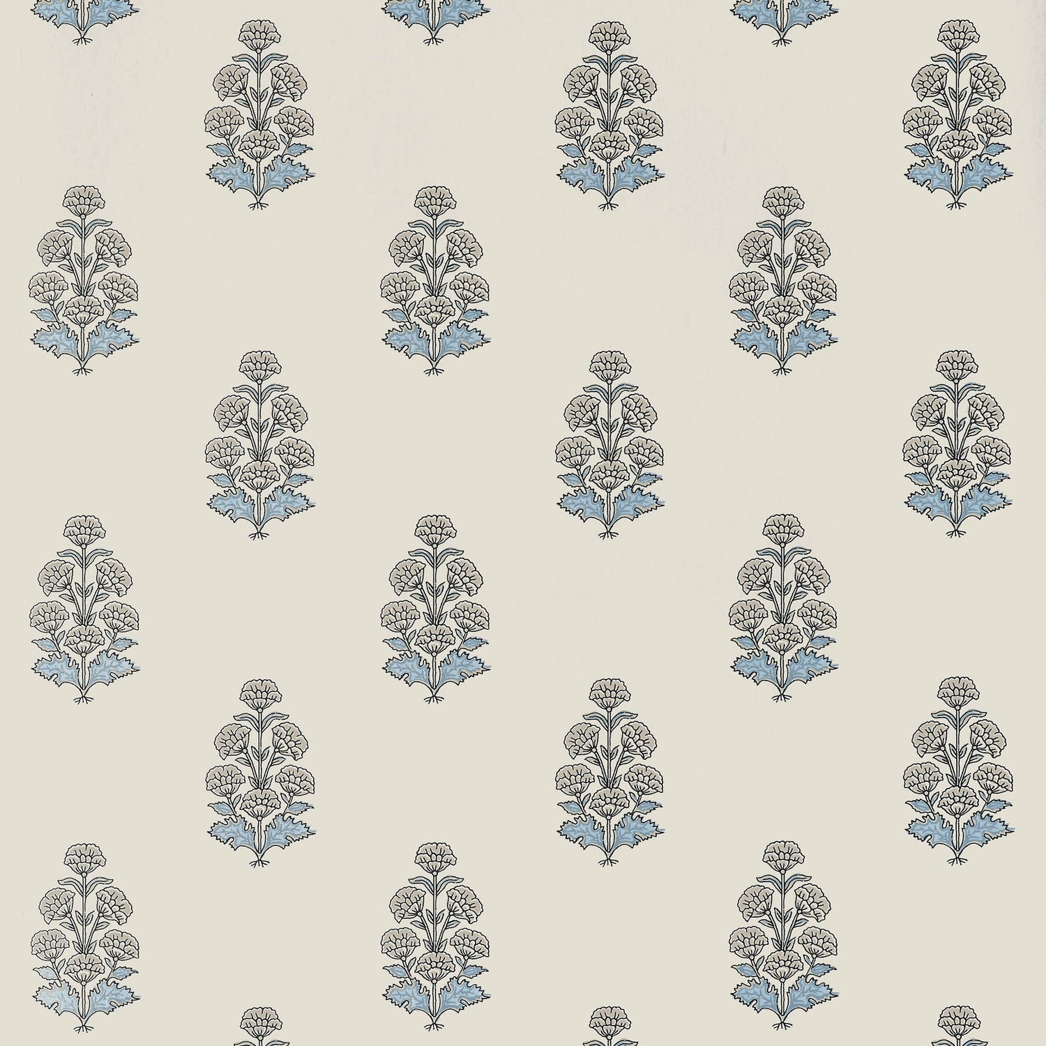 Audrey wallpaper in spa blue color - pattern number T10524 - by Thibaut in the Boxwood collection