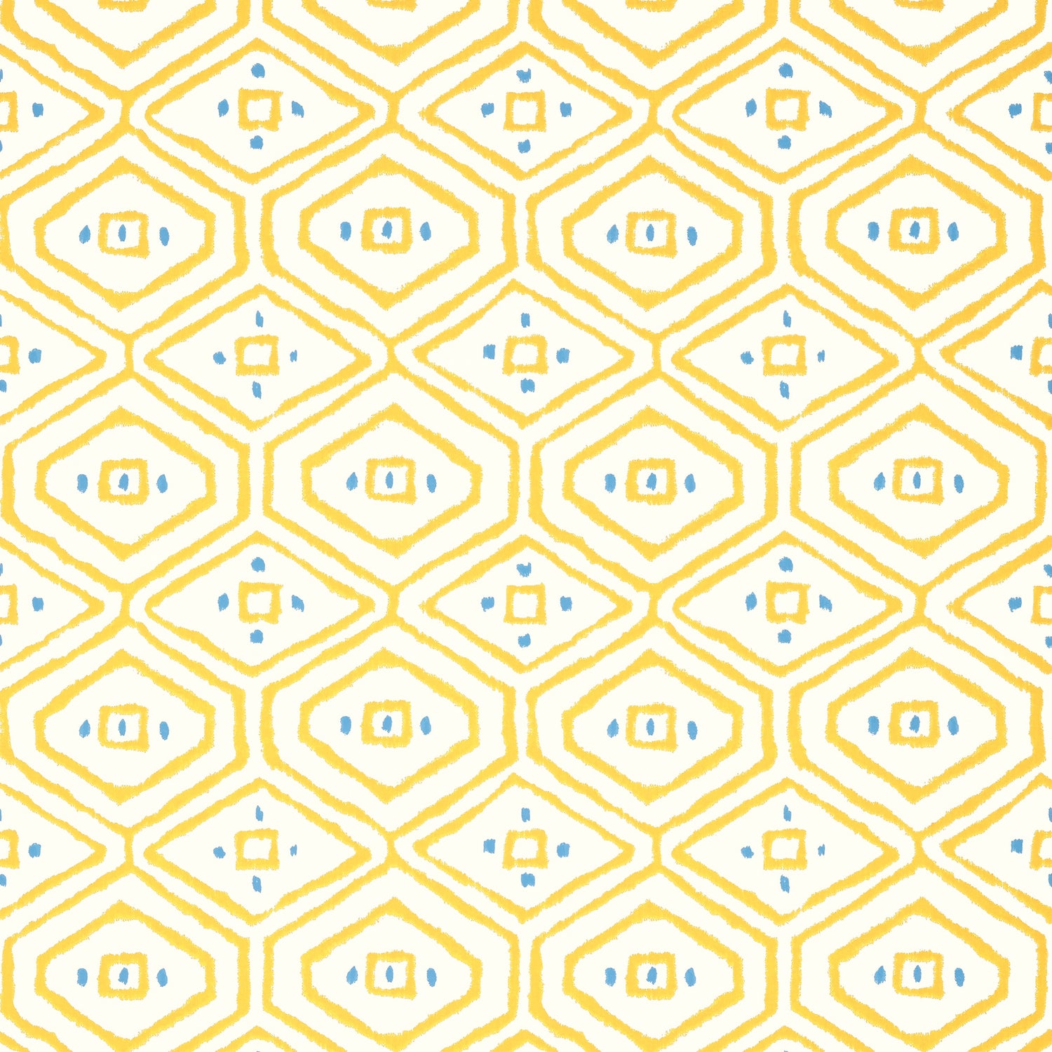 Pass A Grille fabric in yellow color - pattern number T10615 - by Thibaut in the Ceylon collection
