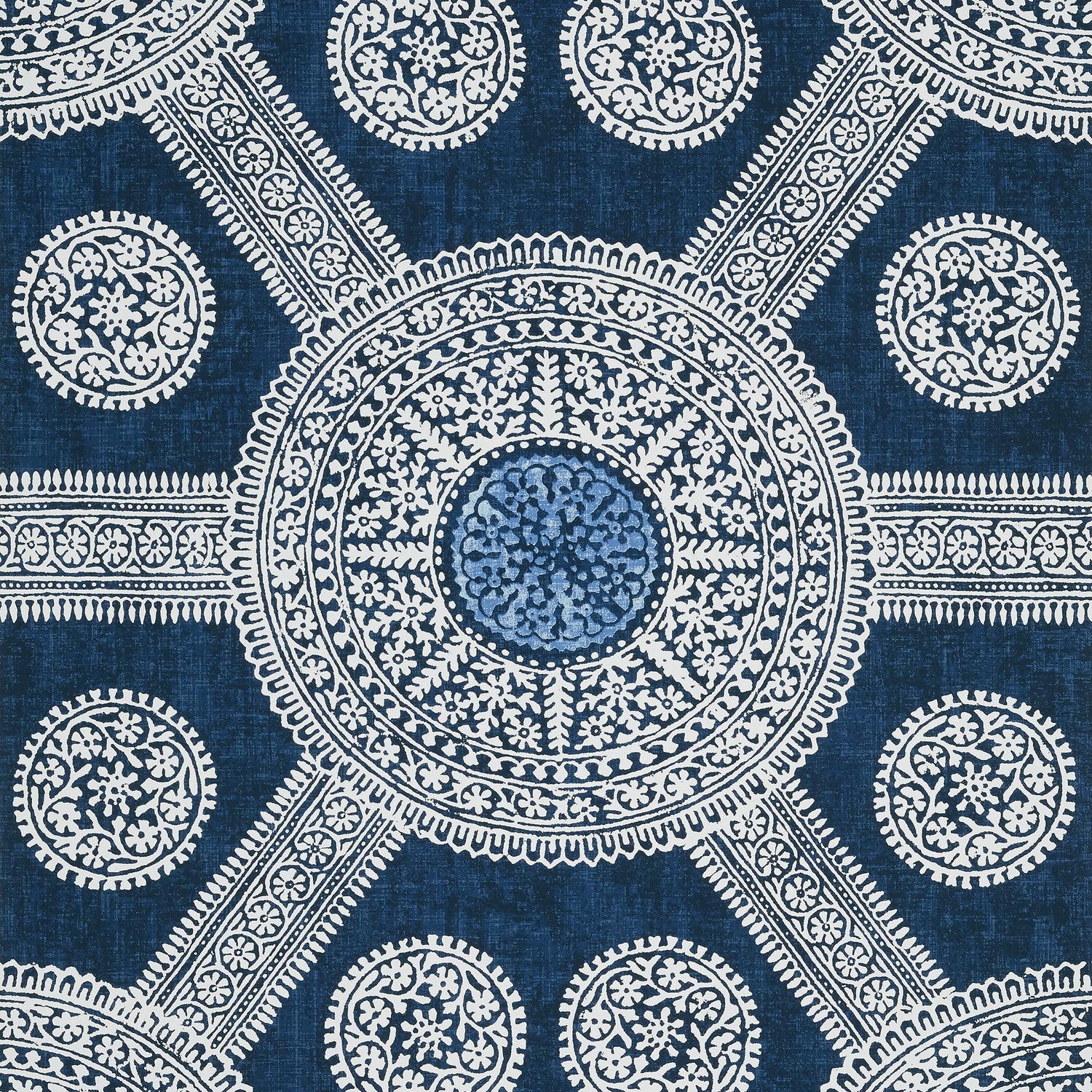 Stonington fabric in navy color - pattern number T10635 - by Thibaut in the Ceylon collection